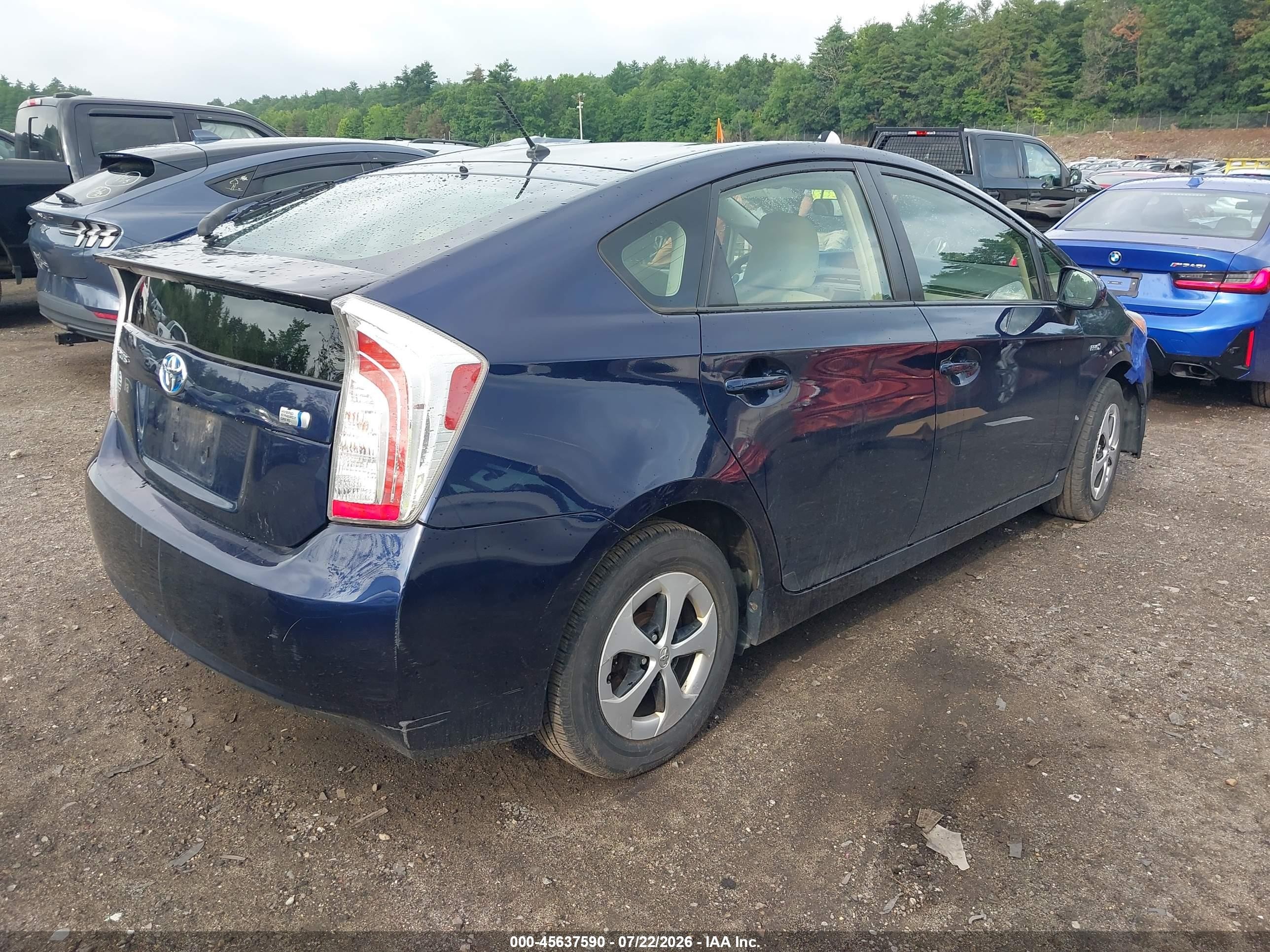 2013 Toyota Prius Two Blue vin: JTDKN3DU9D0351343