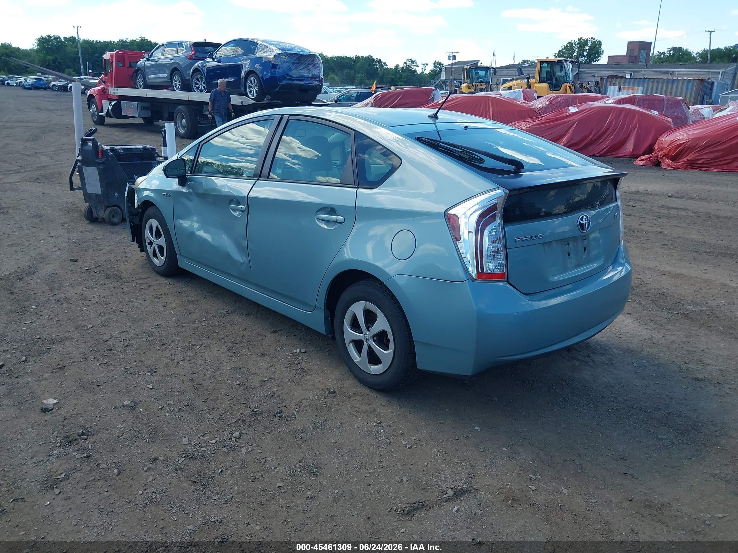 2013 Toyota Prius Two Light Blue vin: JTDKN3DU9D1647182