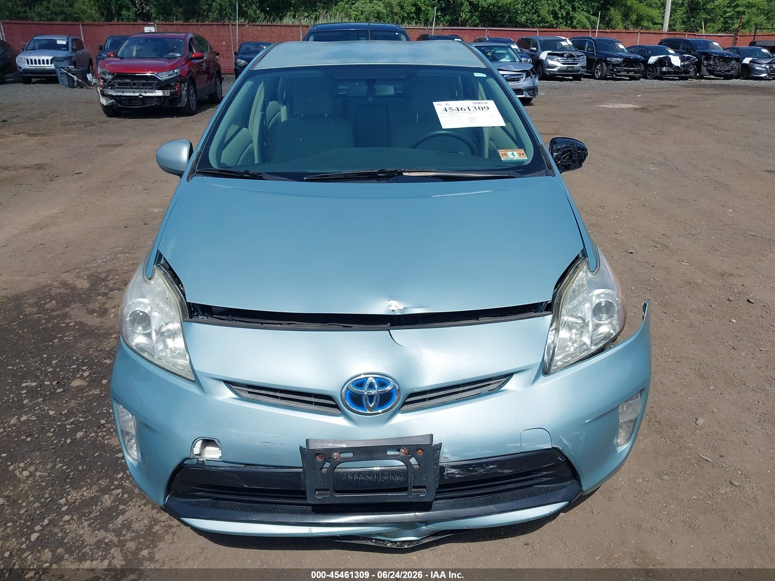 2013 Toyota Prius Two Light Blue vin: JTDKN3DU9D1647182
