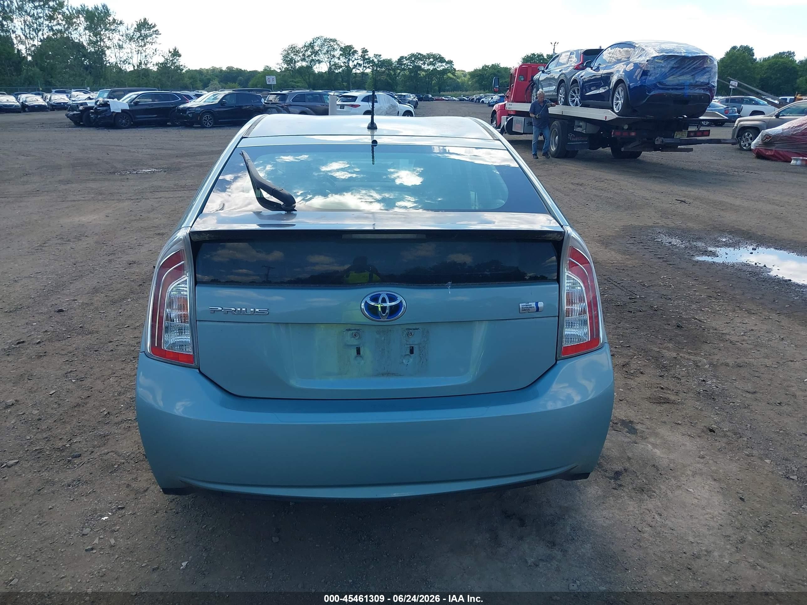2013 Toyota Prius Two Light Blue vin: JTDKN3DU9D1647182