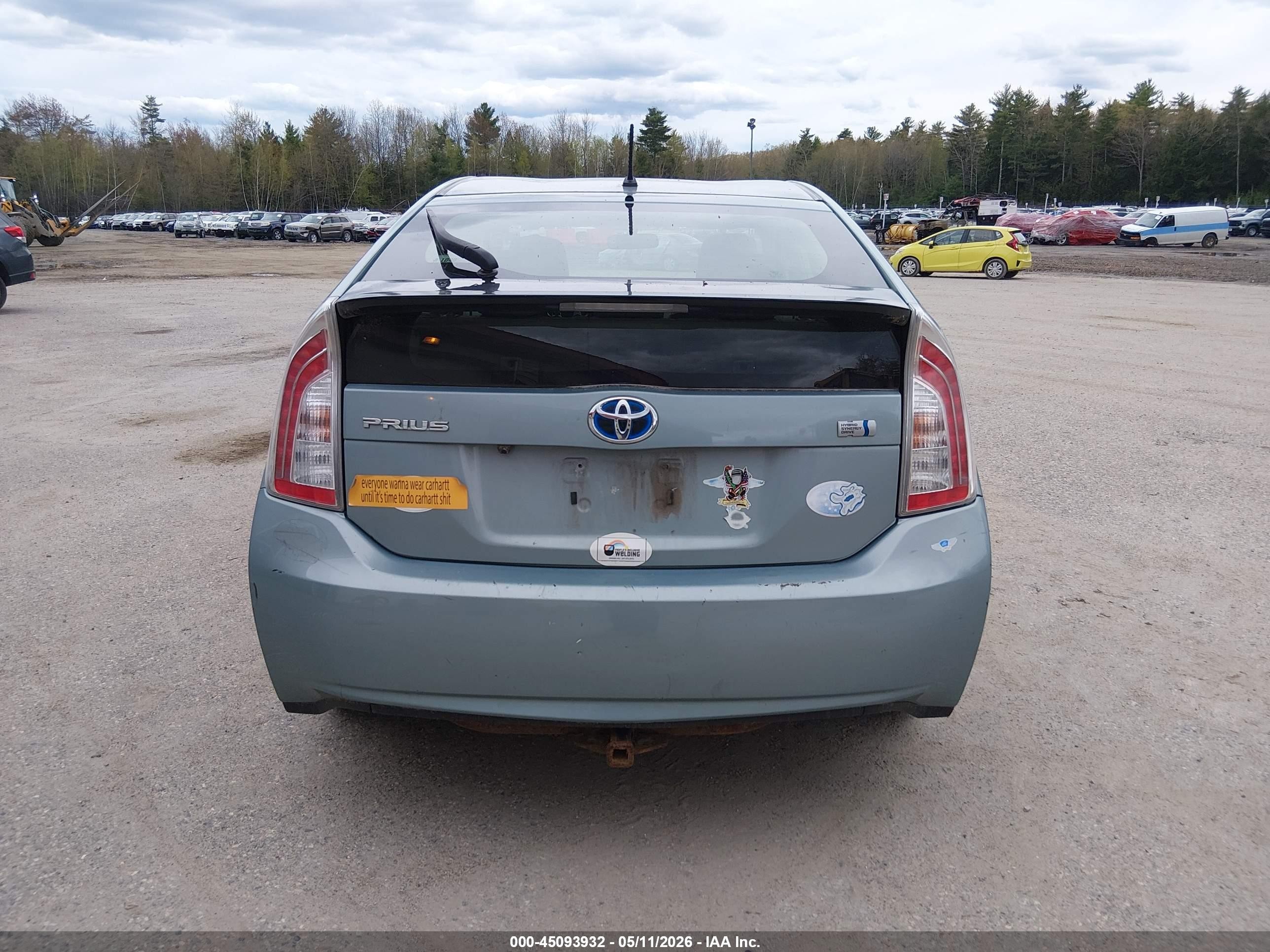 2013 Toyota Prius Two Light Blue vin: JTDKN3DU9D1690372