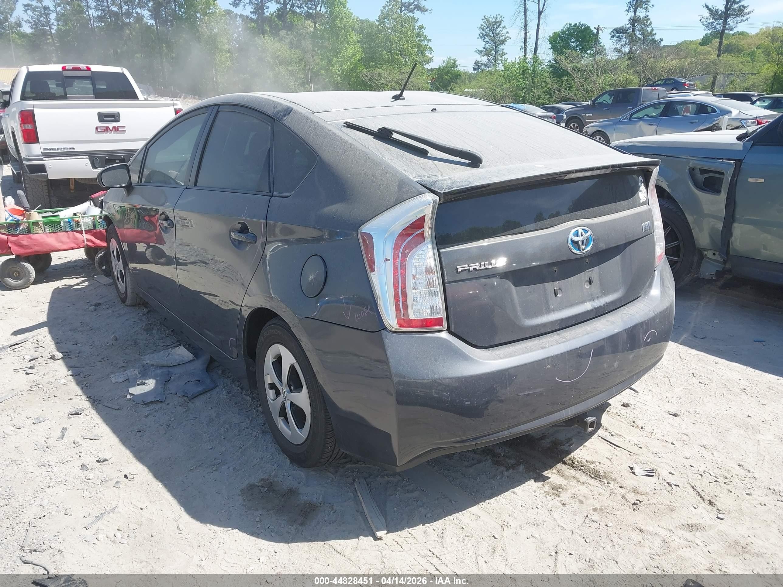 2013 Toyota Prius Gray vin: JTDKN3DU9D5690915