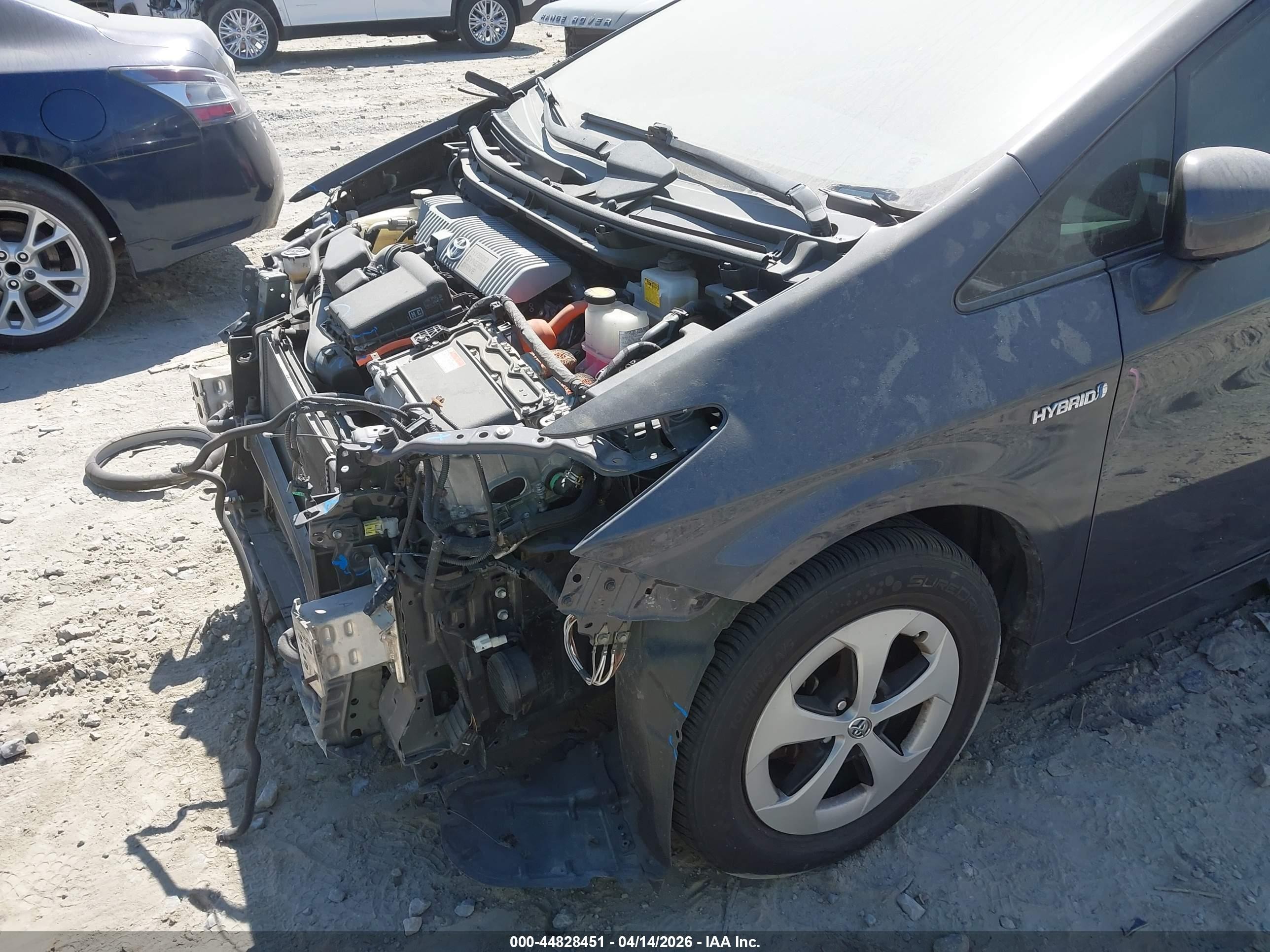 2013 Toyota Prius Gray vin: JTDKN3DU9D5690915