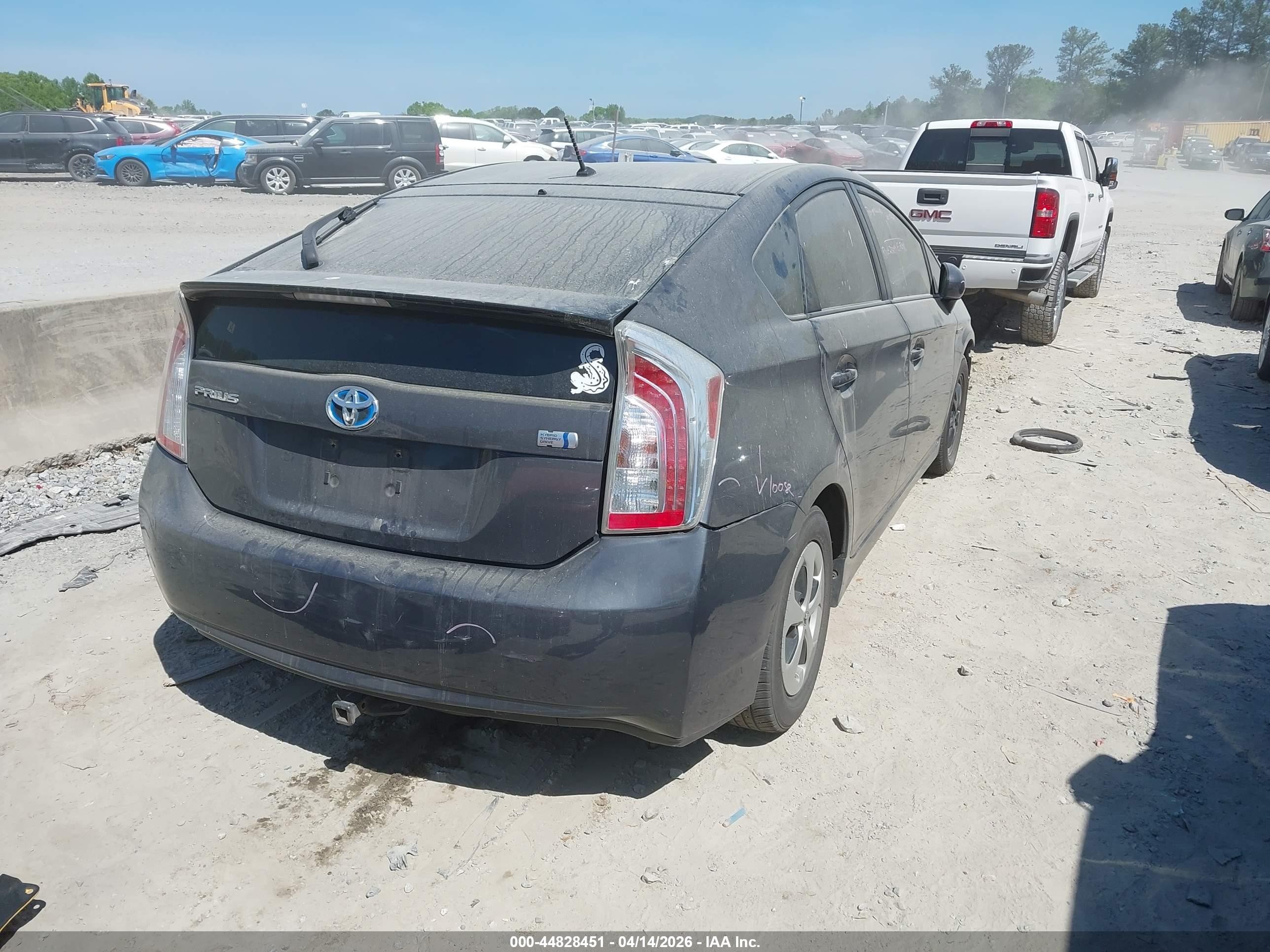 2013 Toyota Prius Gray vin: JTDKN3DU9D5690915