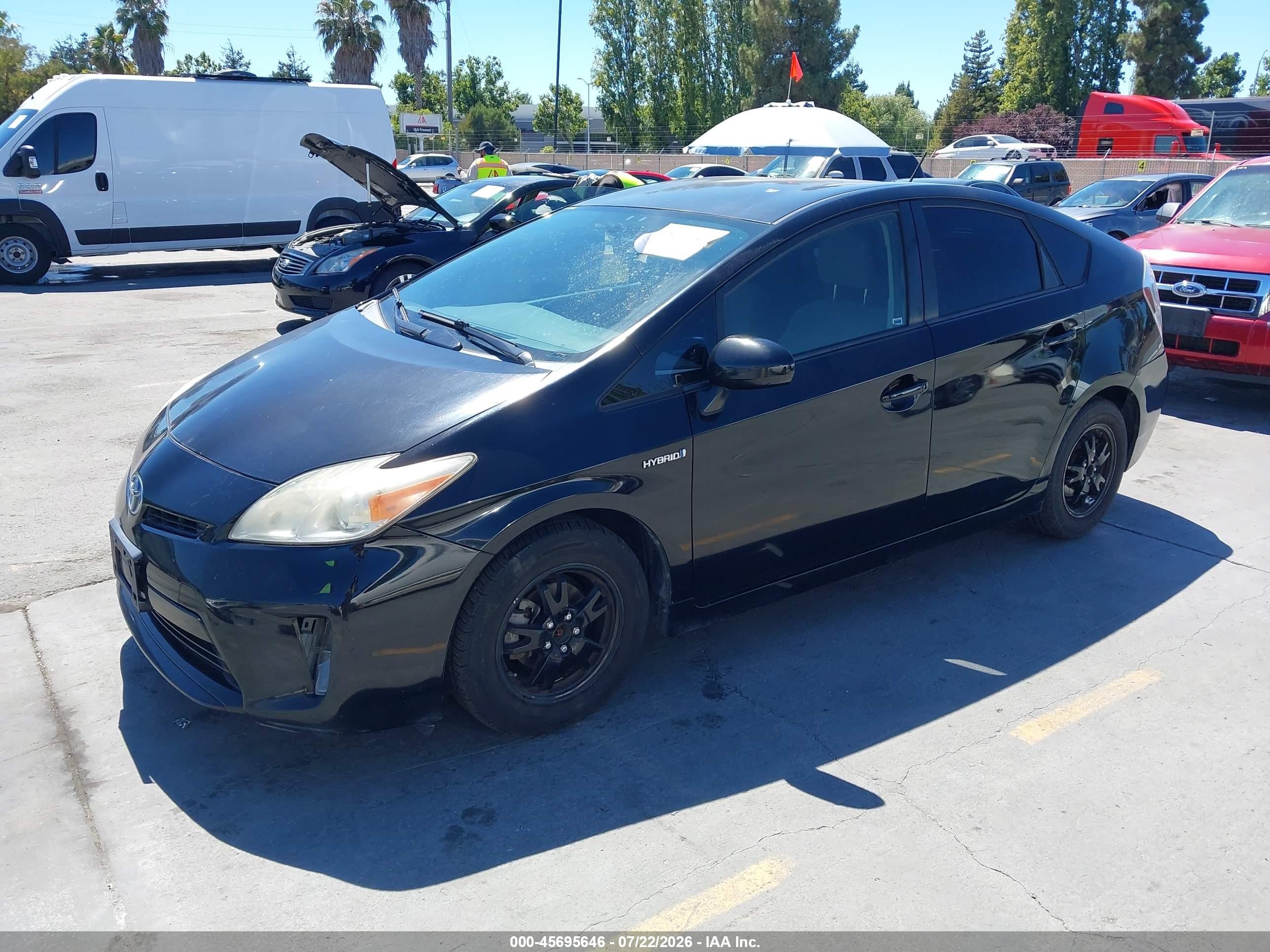 2014 Toyota Prius Two Black vin: JTDKN3DU9E1764018
