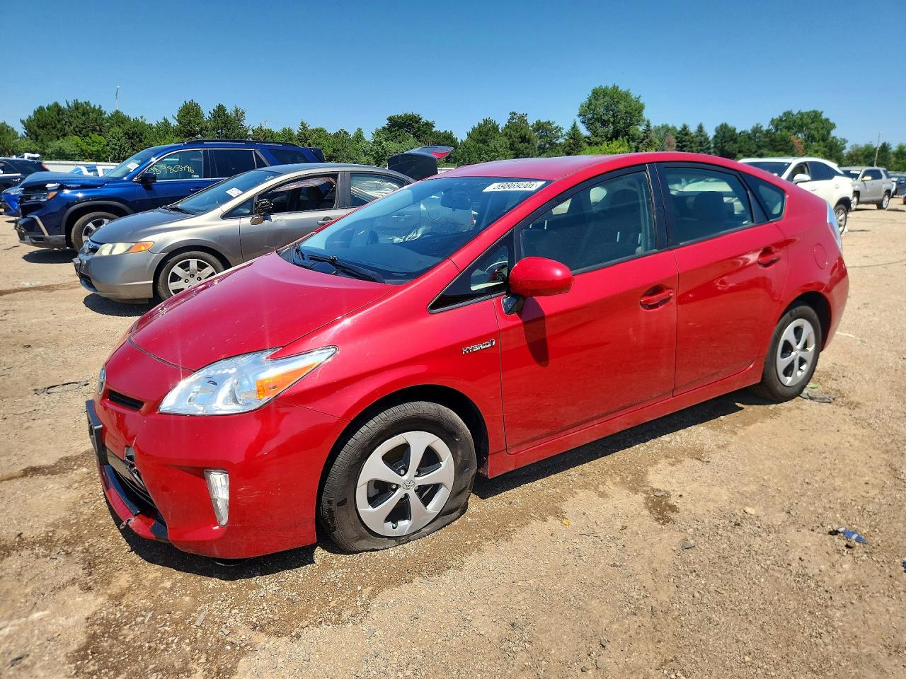 2015 Toyota Prius Two Red vin: JTDKN3DU9F0452627