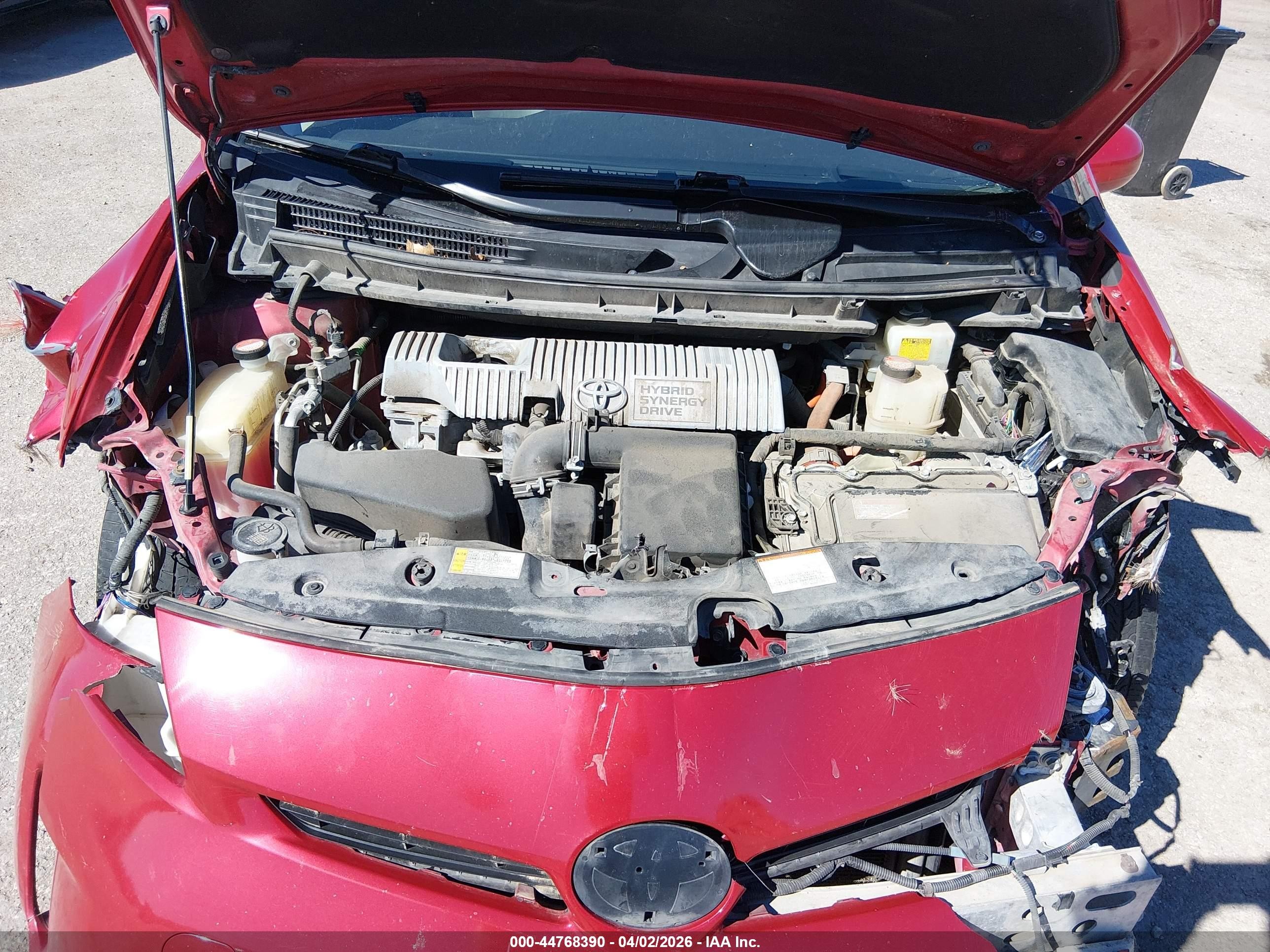 2015 Toyota Prius Four Red vin: JTDKN3DU9F1957979