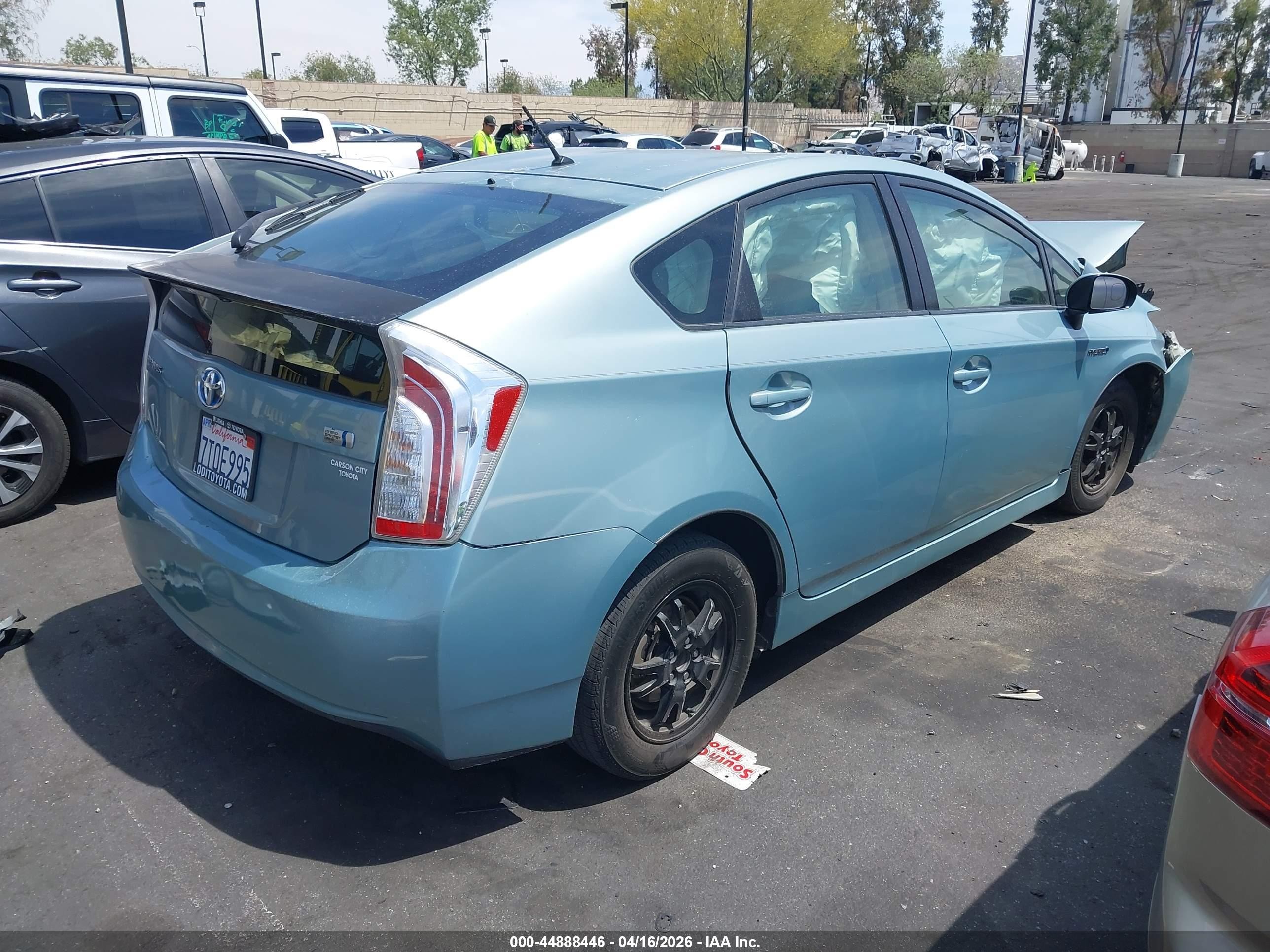 2015 Toyota Prius Two Light Blue vin: JTDKN3DU9F1961482