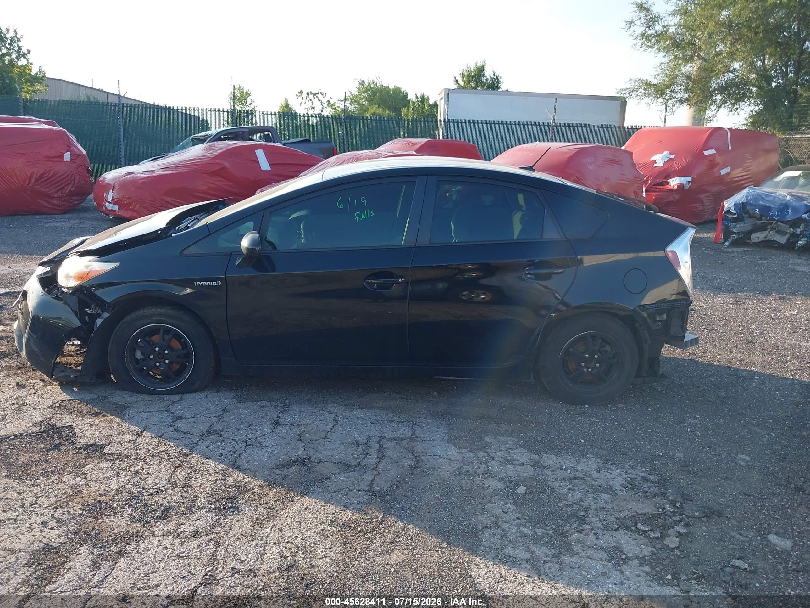 2012 Toyota Prius   Black vin: JTDKN3DUOC5453969