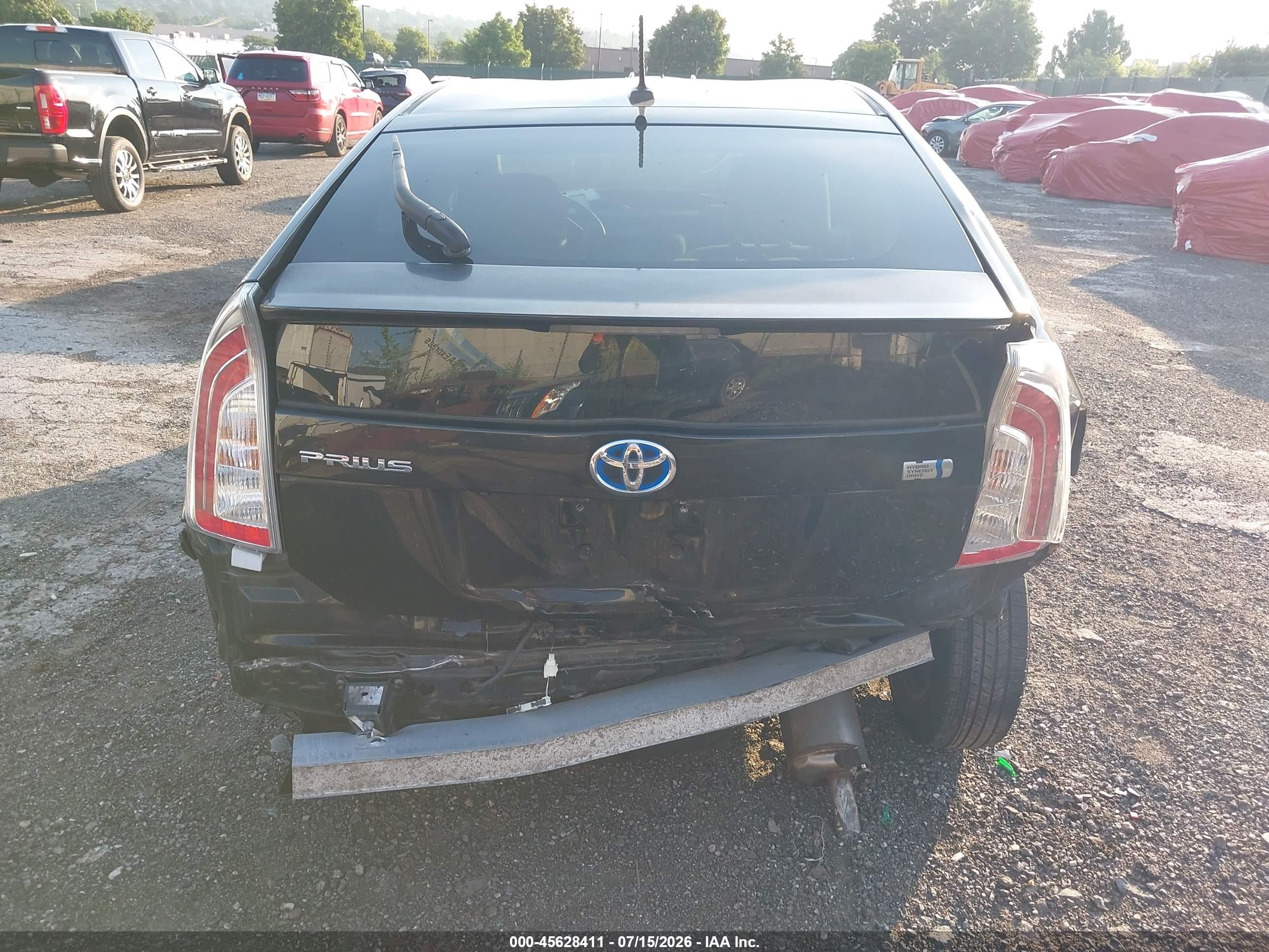 2012 Toyota Prius   Black vin: JTDKN3DUOC5453969