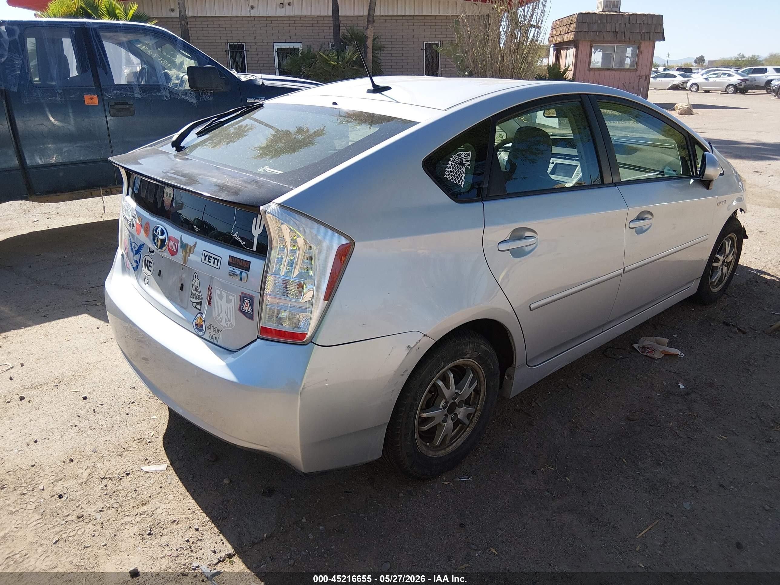 2010 Toyota Prius Iv Silver vin: JTDKN3DUXA0062581