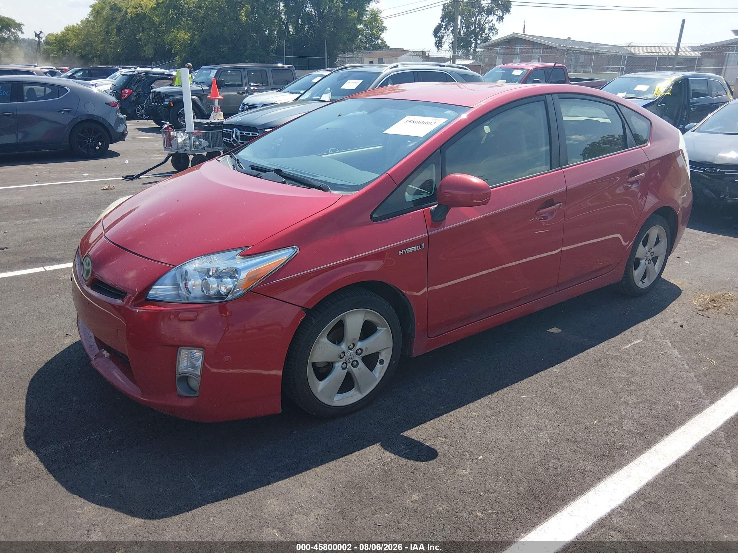 2010 Toyota Prius V Red vin: JTDKN3DUXA0063553