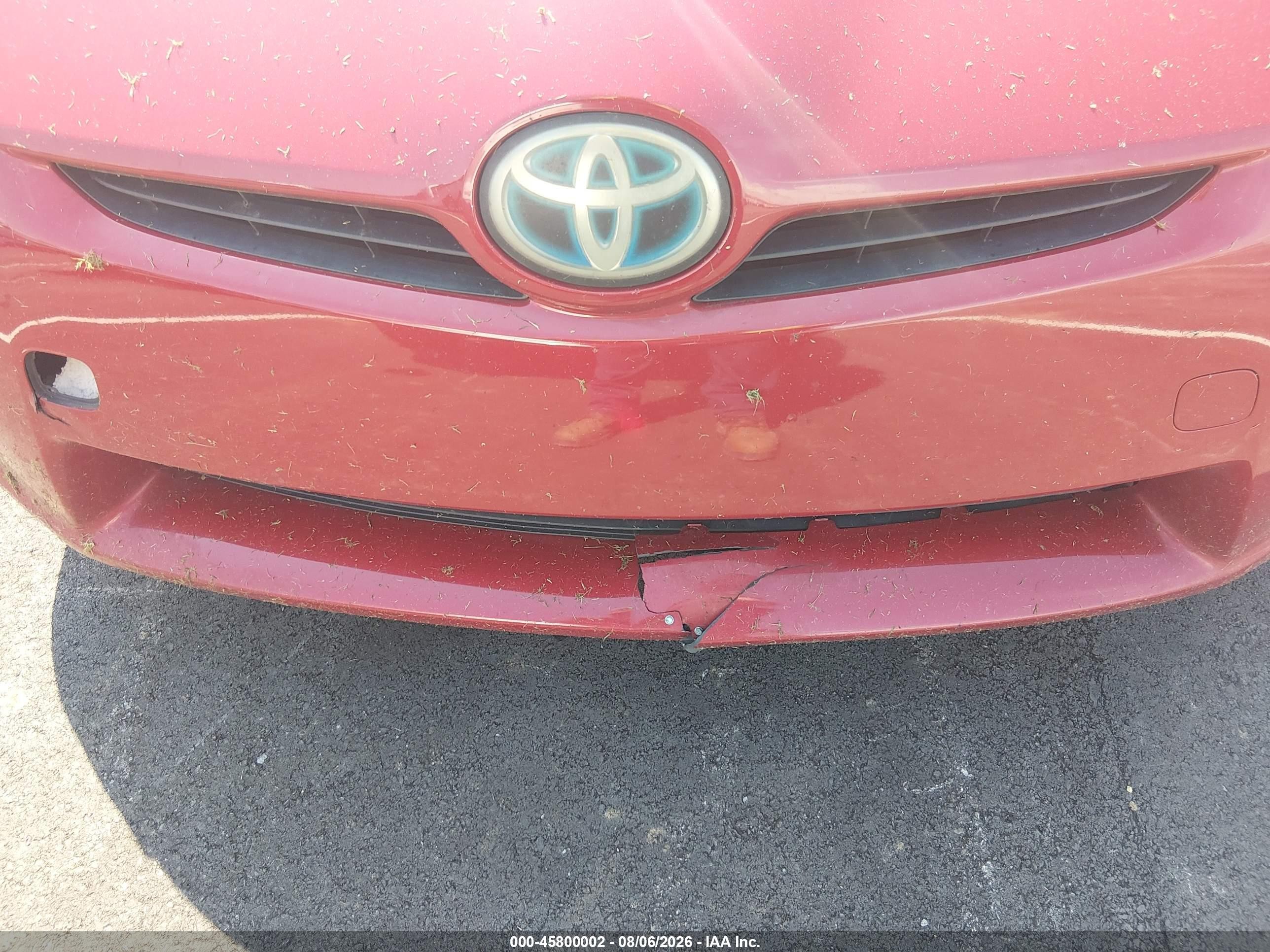 2010 Toyota Prius V Red vin: JTDKN3DUXA0063553