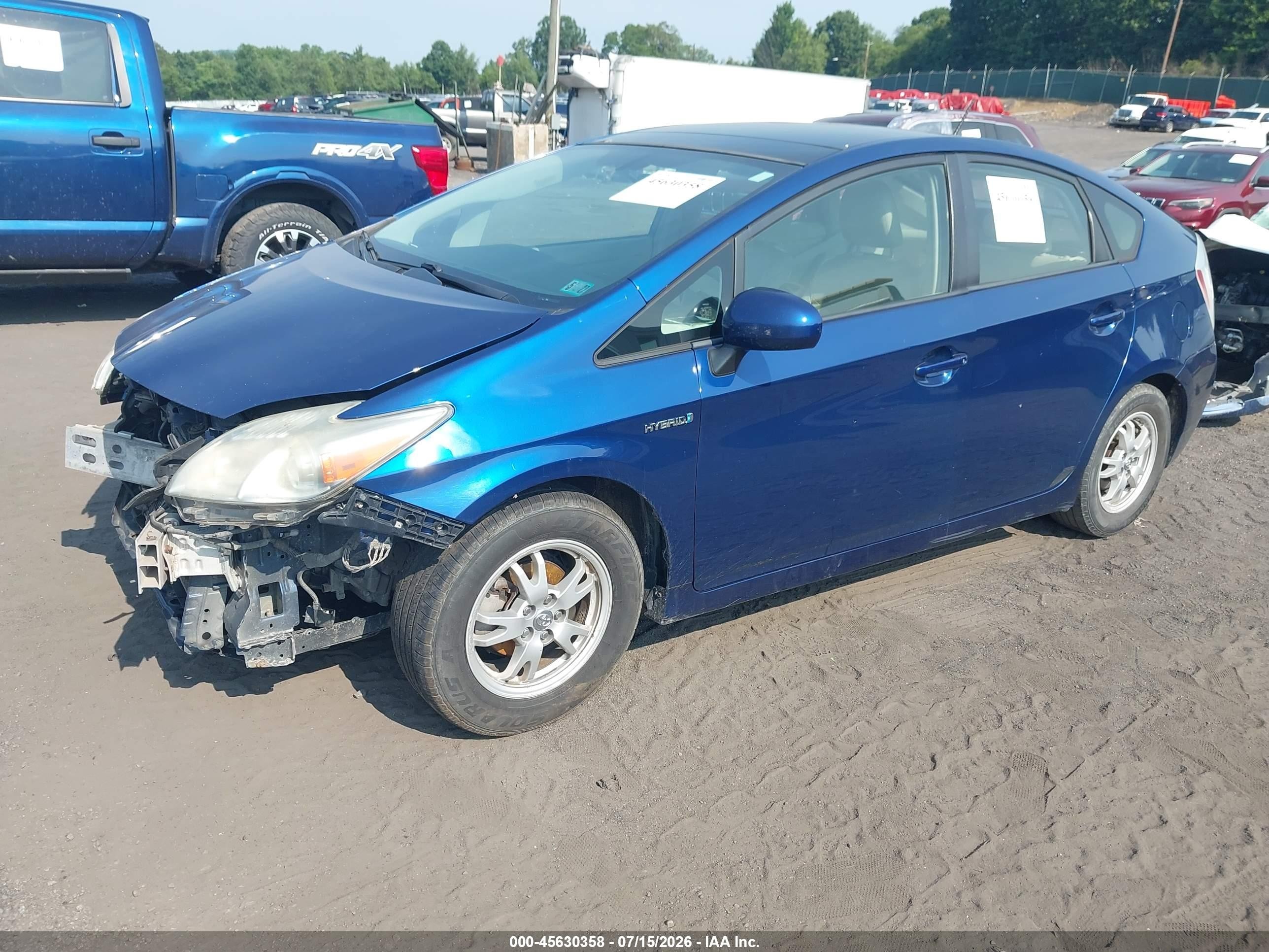 2010 Toyota Prius Iv Blue vin: JTDKN3DUXA0074746