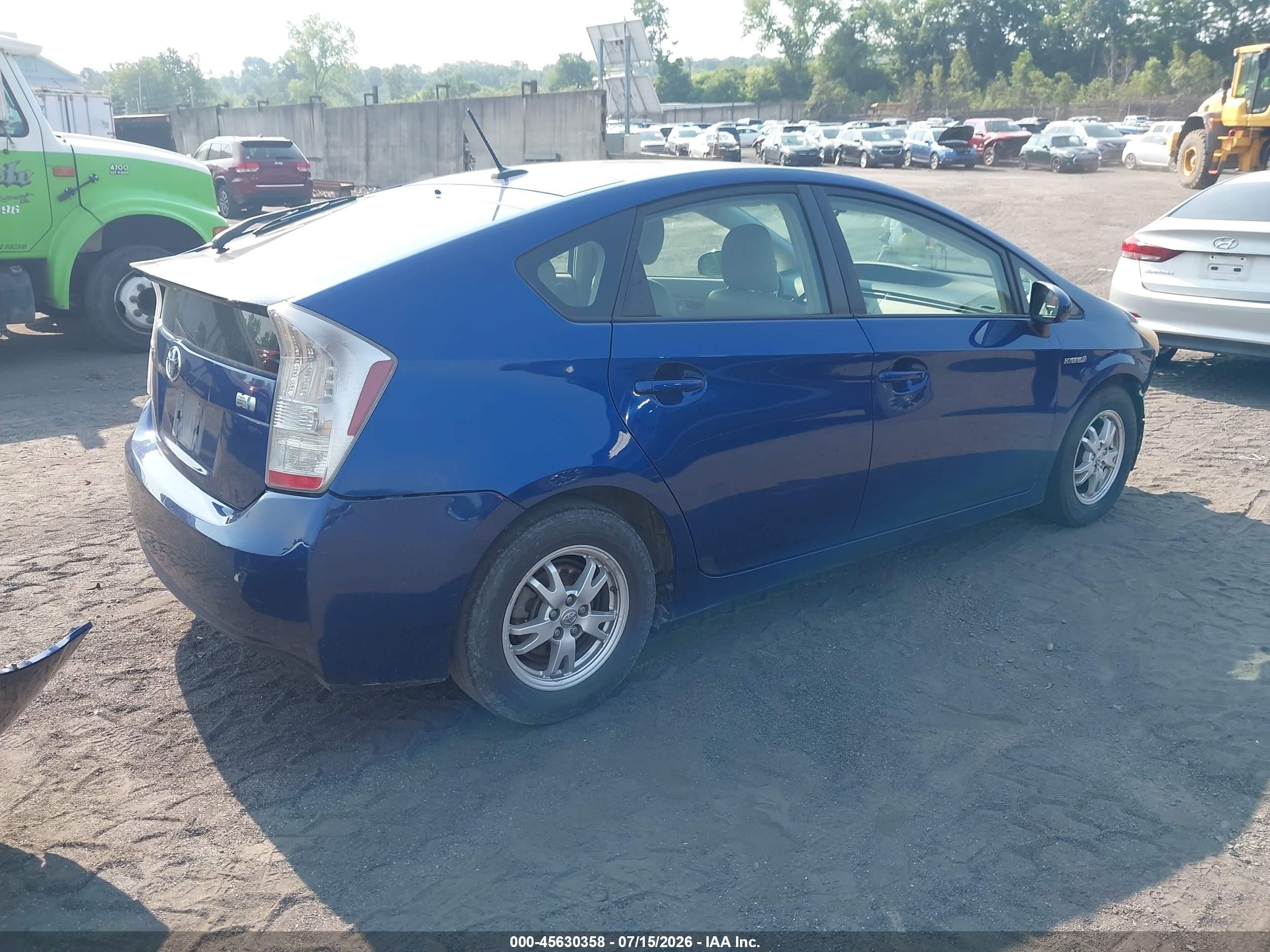 2010 Toyota Prius Iv Blue vin: JTDKN3DUXA0074746