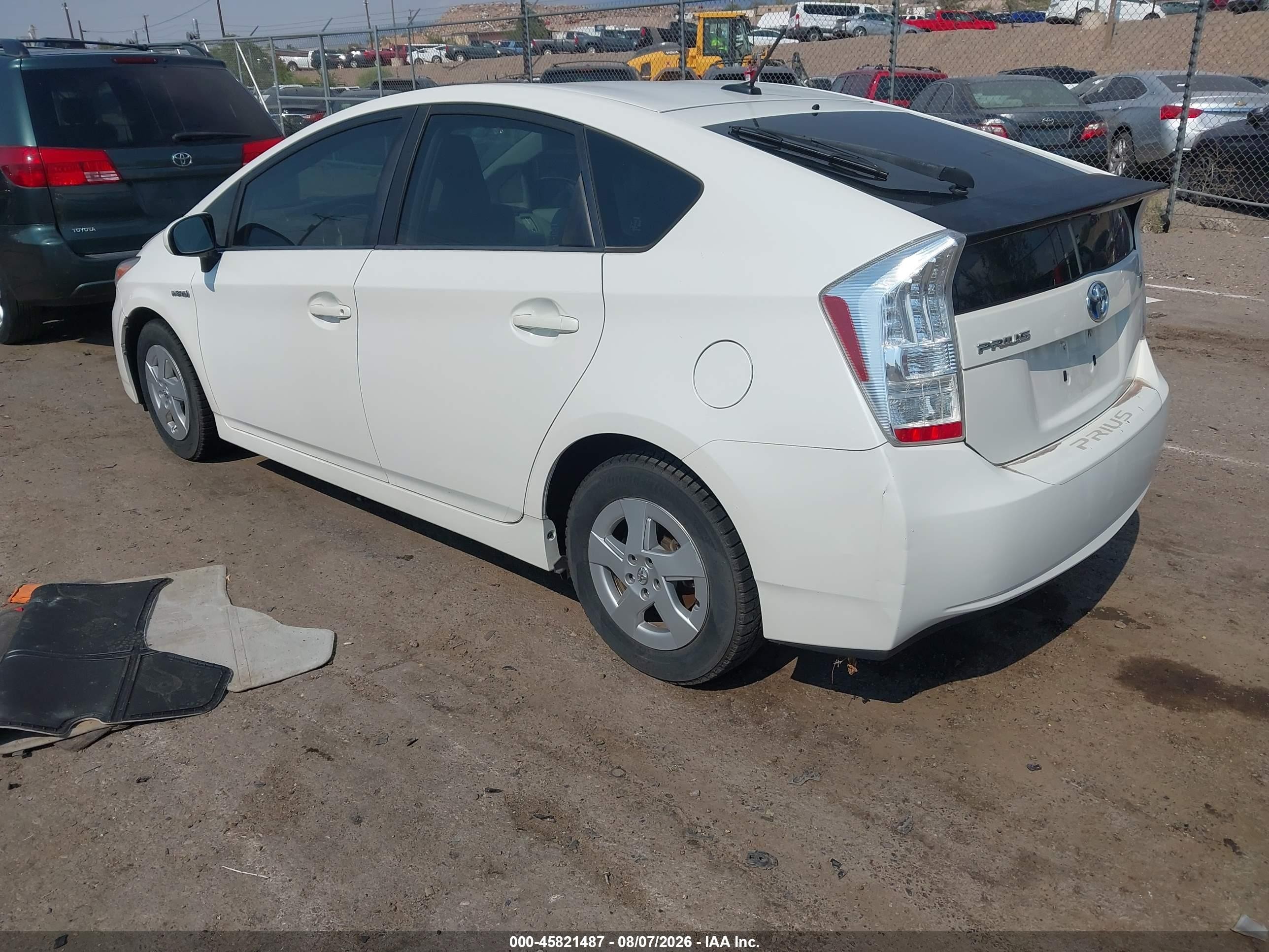 2010 Toyota Prius Ii White vin: JTDKN3DUXA0086623