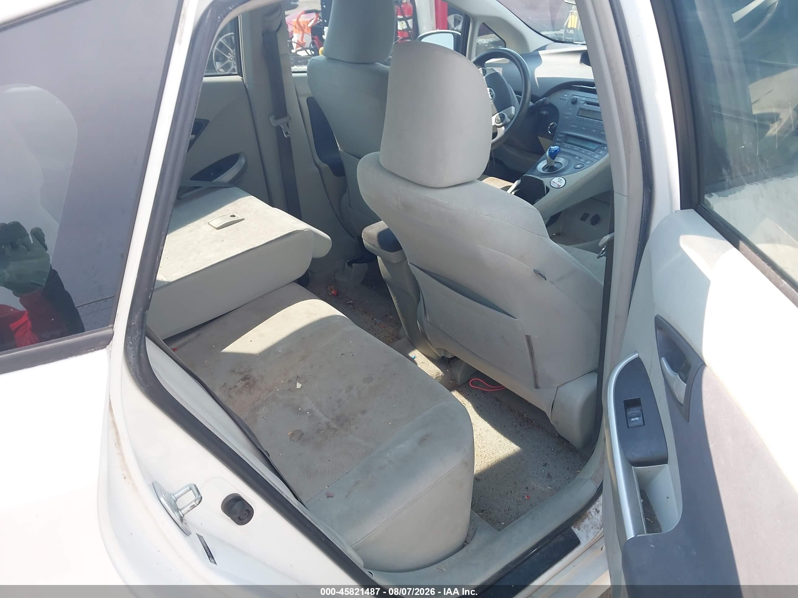 2010 Toyota Prius Ii White vin: JTDKN3DUXA0086623
