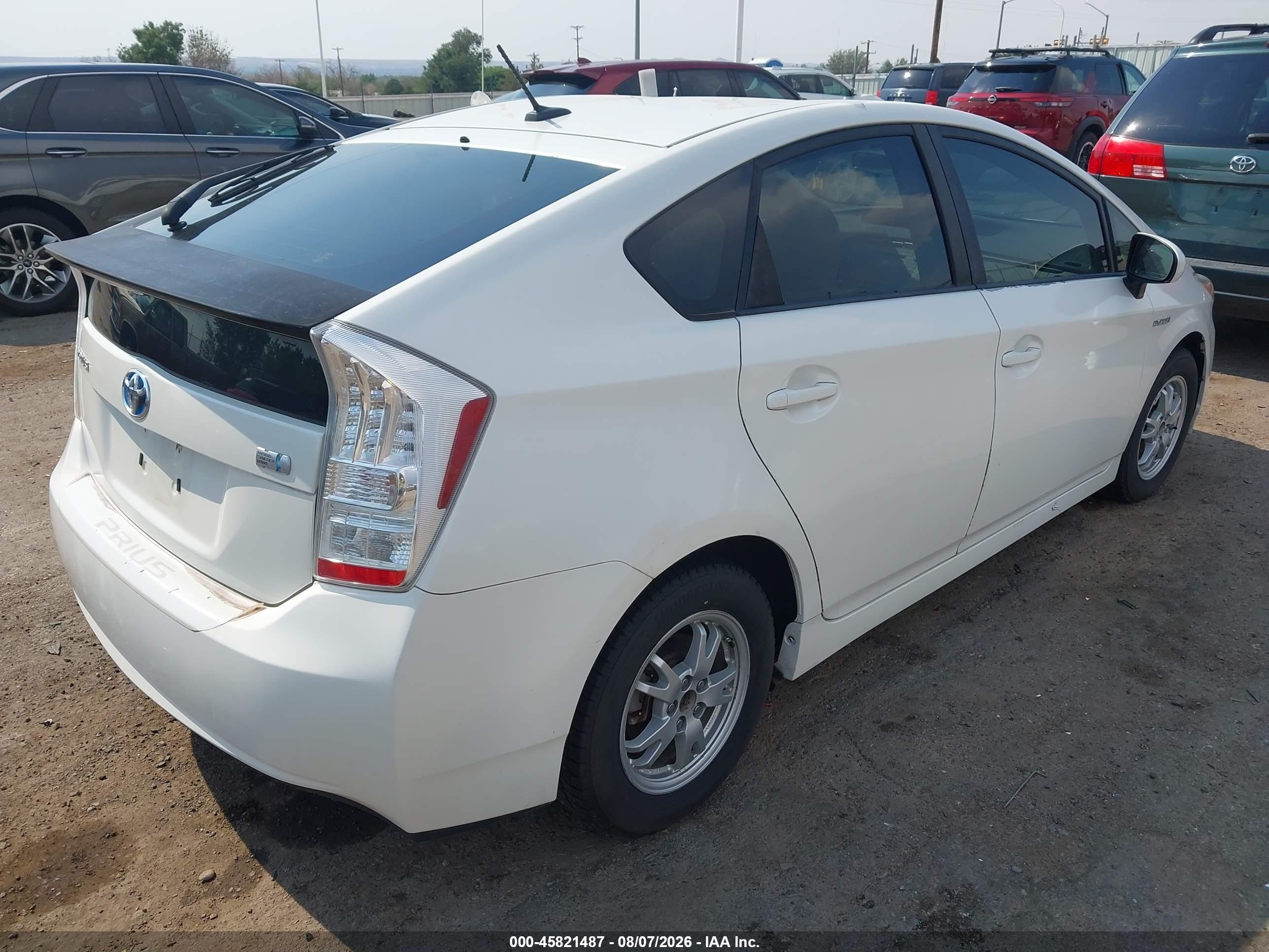 2010 Toyota Prius Ii White vin: JTDKN3DUXA0086623