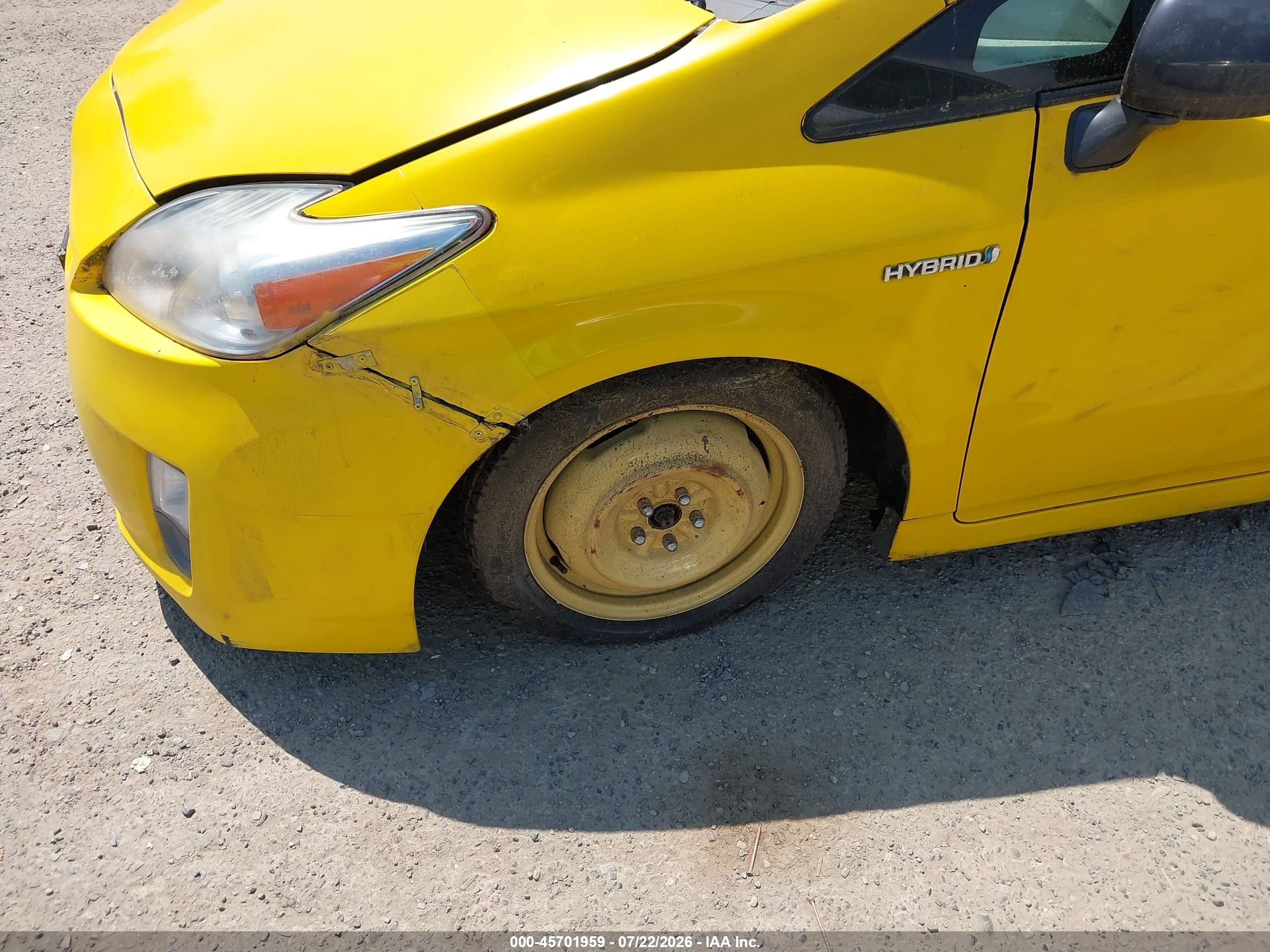 2010 Toyota Prius Iii Yellow vin: JTDKN3DUXA0088694