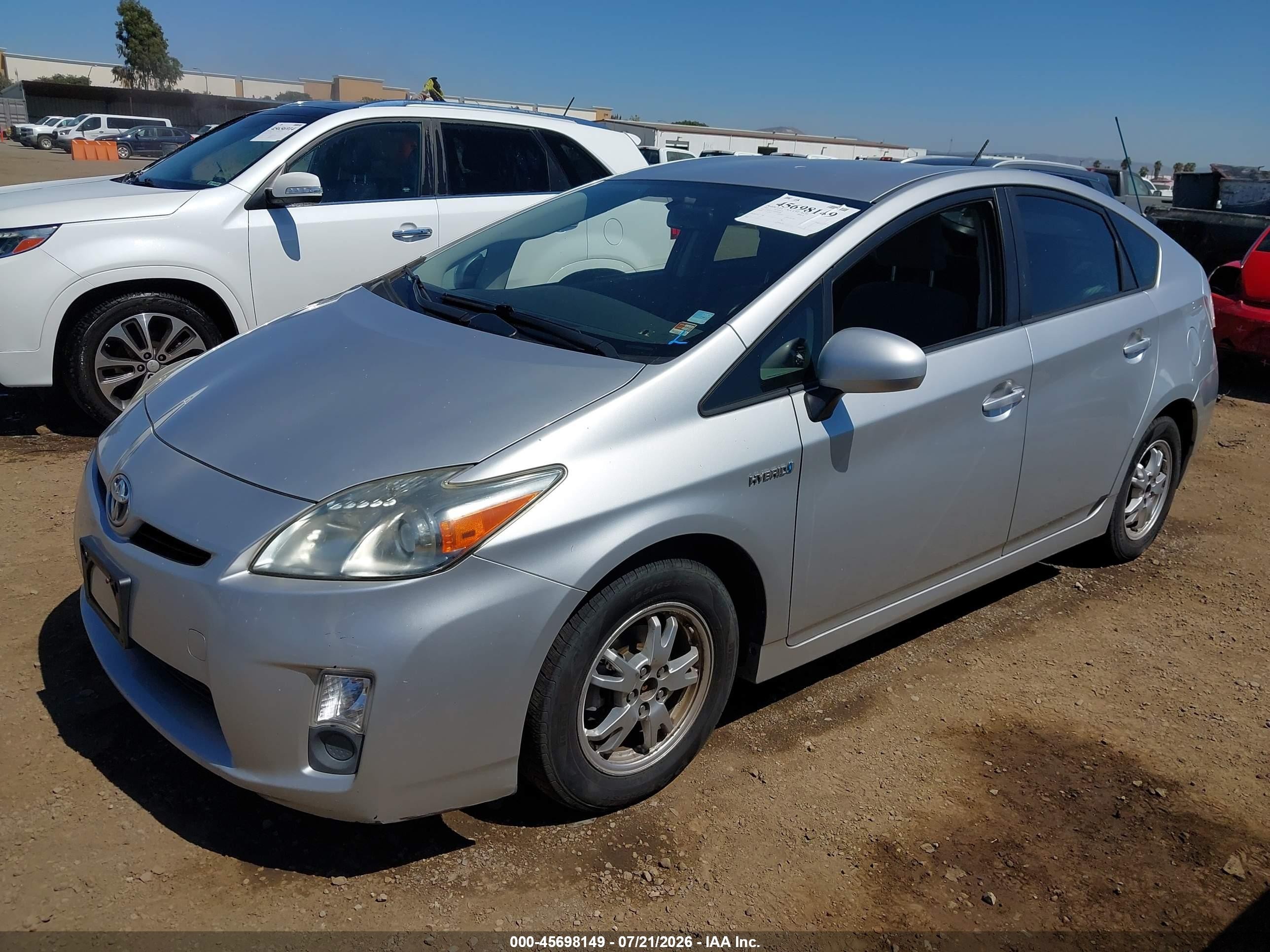 2010 Toyota Prius Ii Silver vin: JTDKN3DUXA0089926