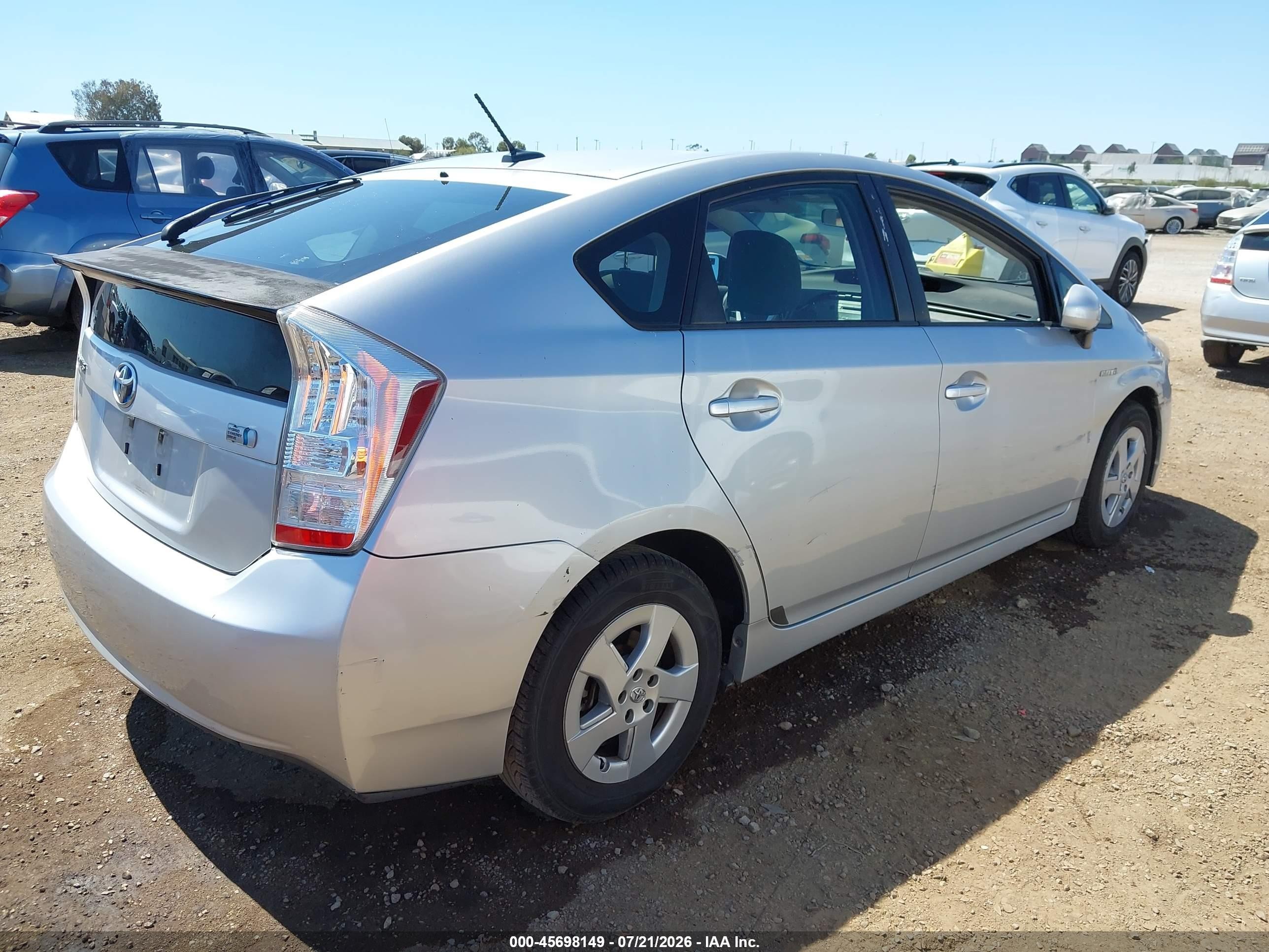 2010 Toyota Prius Ii Silver vin: JTDKN3DUXA0089926
