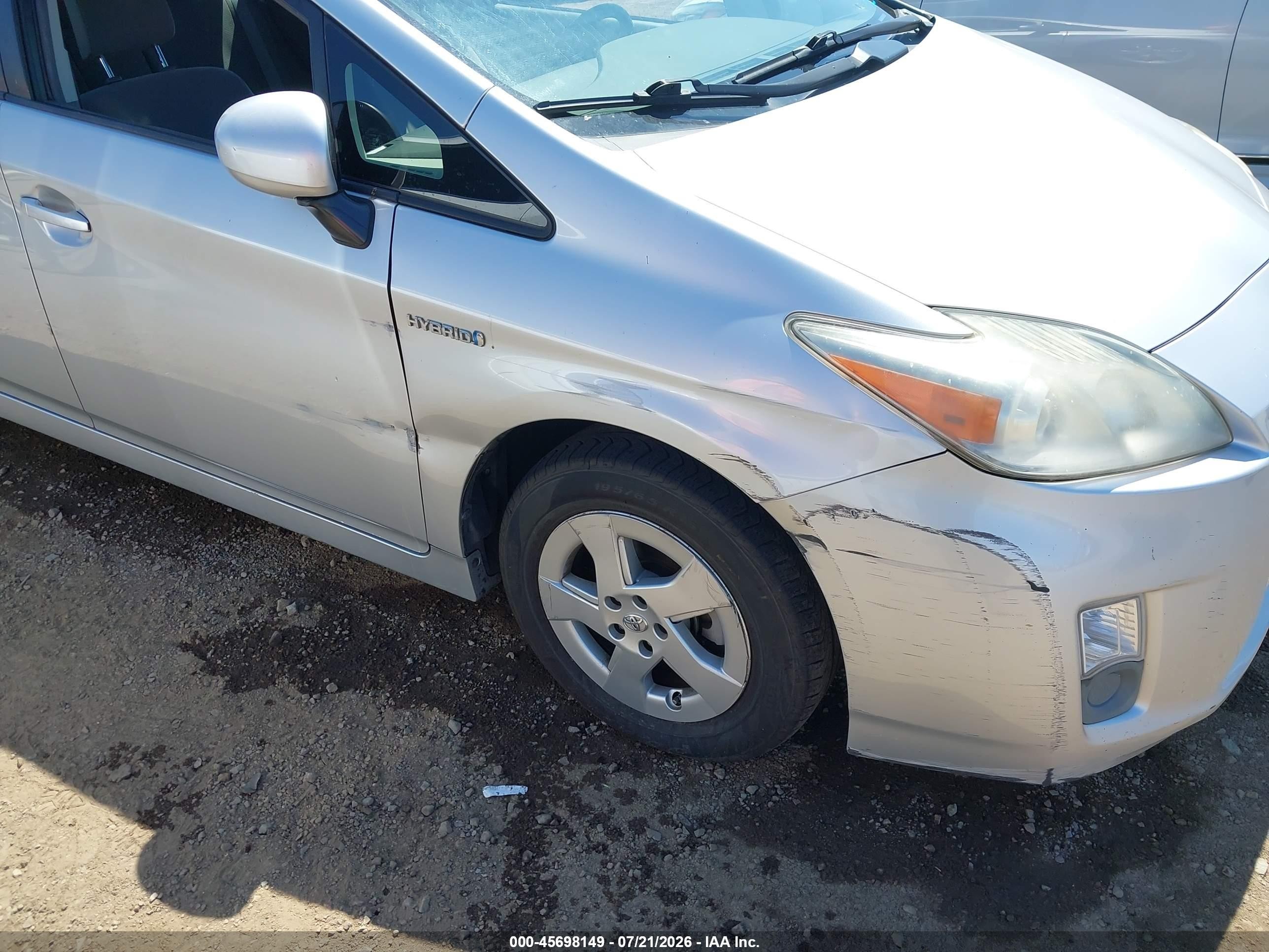 2010 Toyota Prius Ii Silver vin: JTDKN3DUXA0089926
