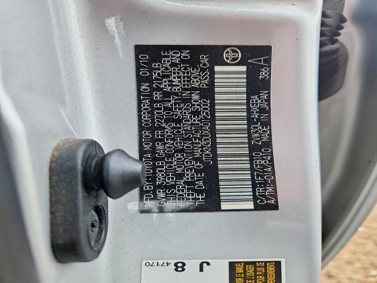 2010 Toyota Prius Iii Silver vin: JTDKN3DUXA0125002