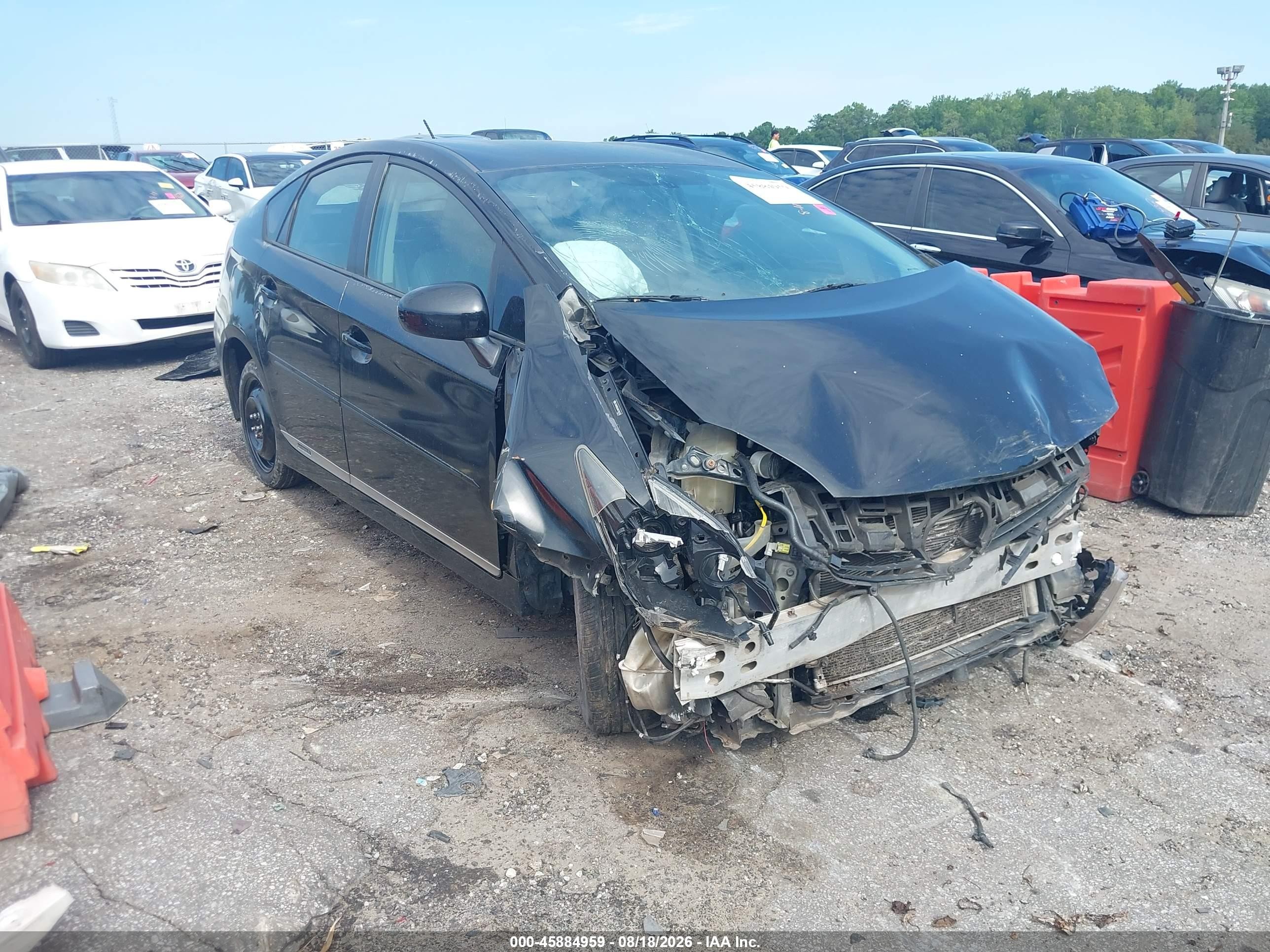 2010 Toyota Prius Ii Black vin: JTDKN3DUXA0158730