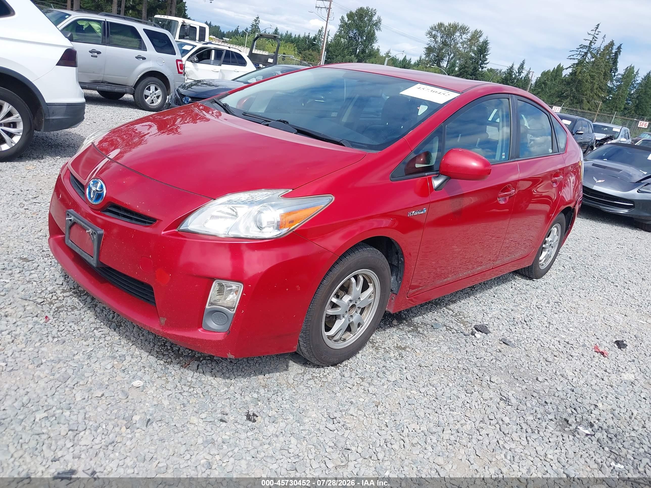 2010 Toyota Prius Iii Красный vin: JTDKN3DUXA0165578