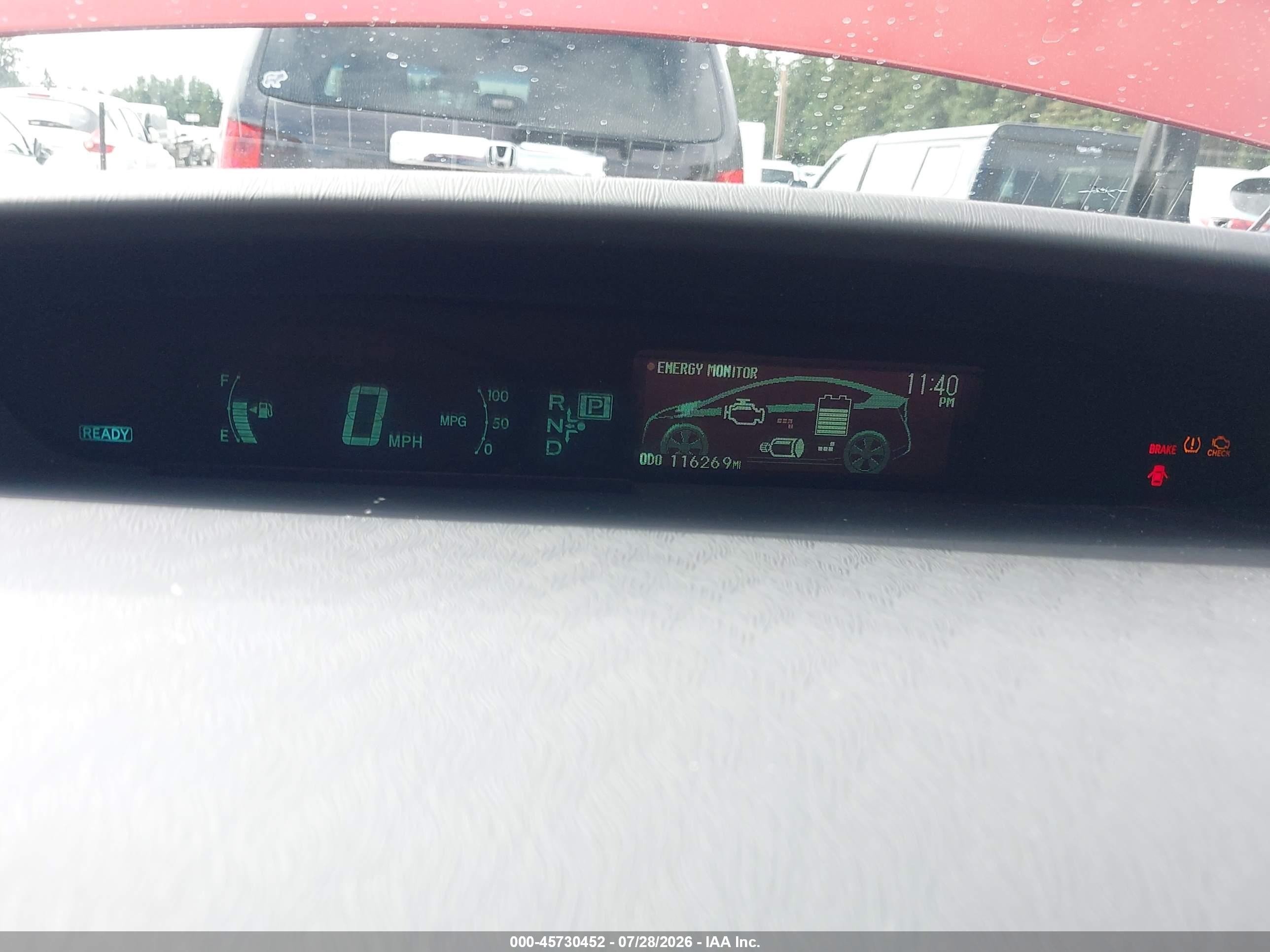 2010 Toyota Prius Iii Красный vin: JTDKN3DUXA0165578