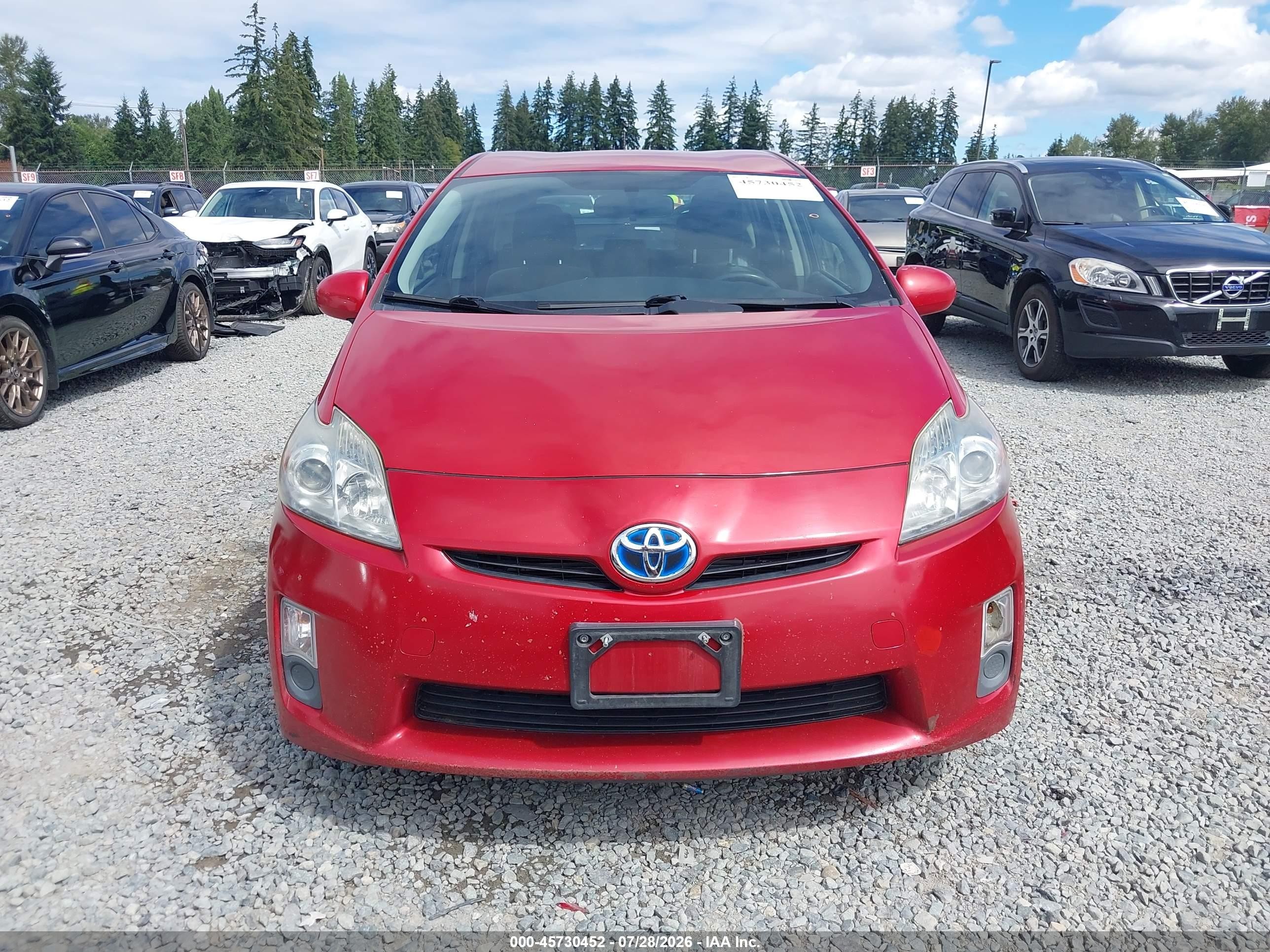2010 Toyota Prius Iii Красный vin: JTDKN3DUXA0165578