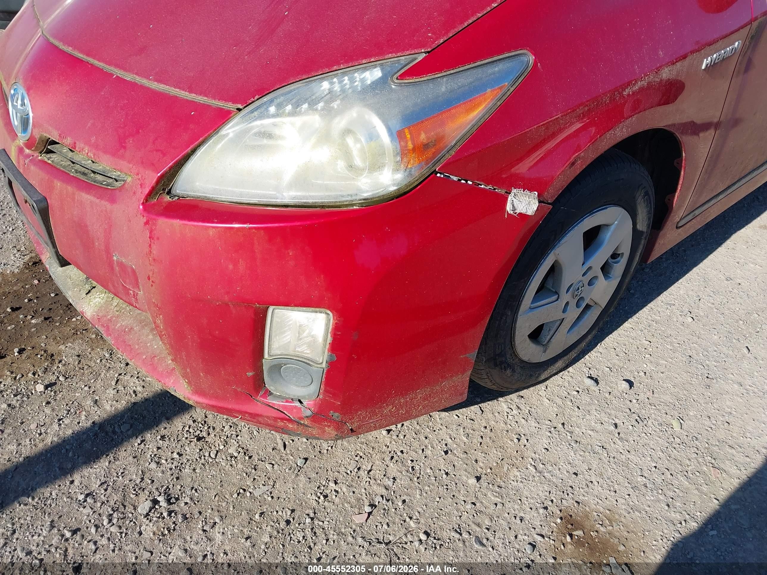 2010 Toyota Prius Iv Red vin: JTDKN3DUXA0181019