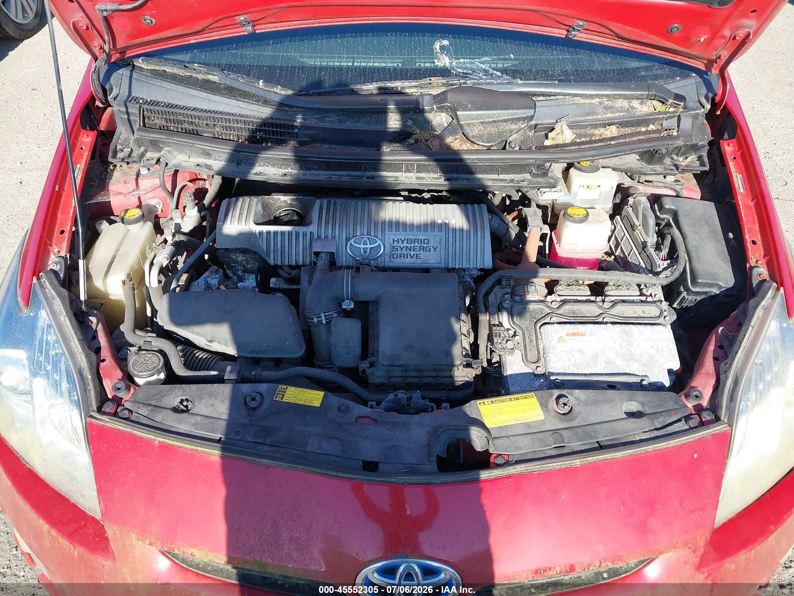 2010 Toyota Prius Iv Red vin: JTDKN3DUXA0181019