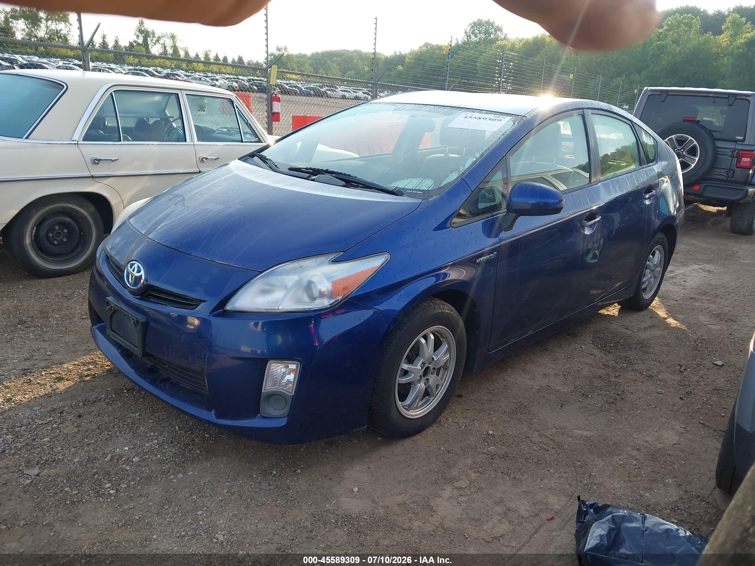 2010 Toyota Prius Iii Blue vin: JTDKN3DUXA0190884
