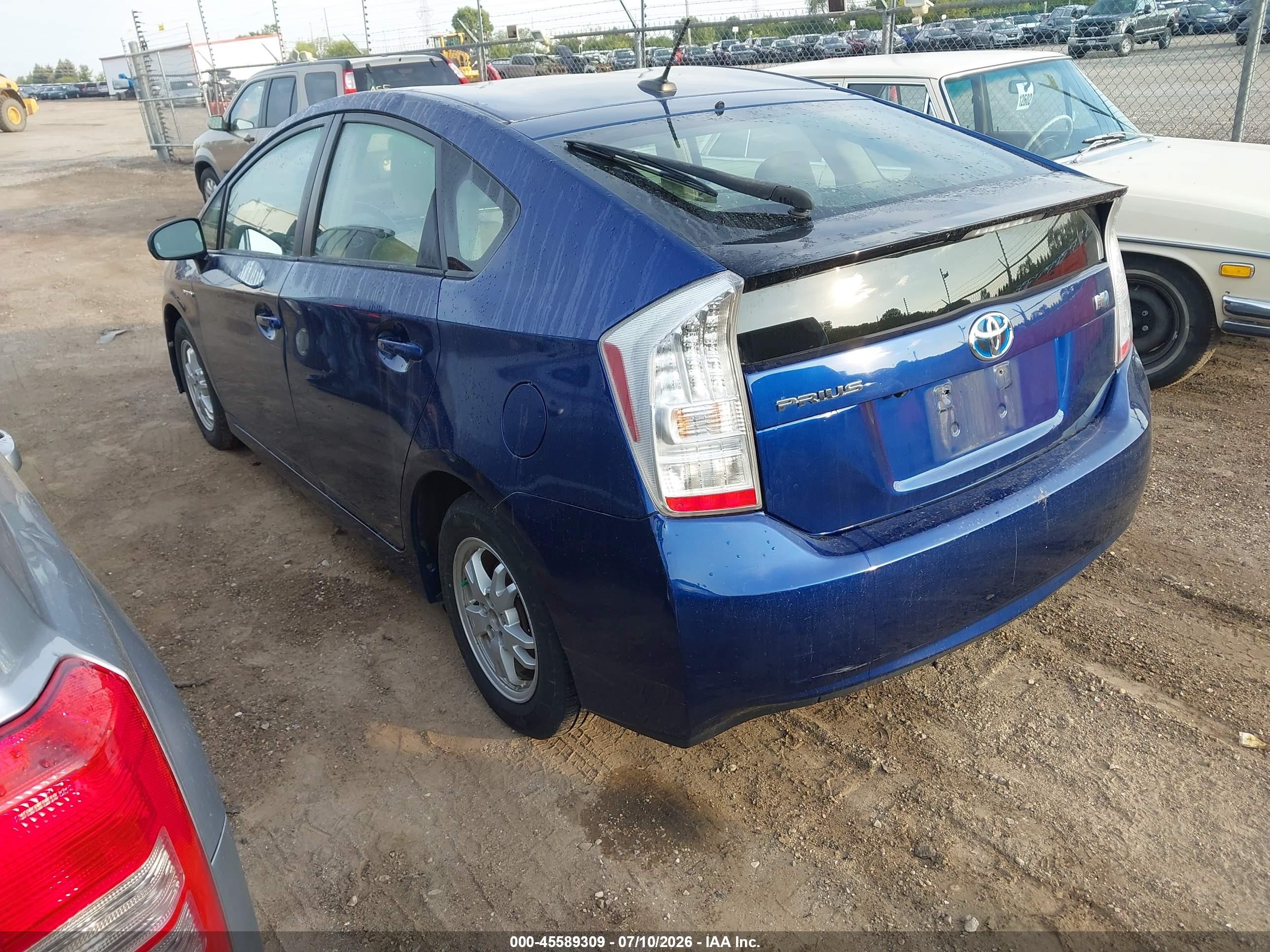 2010 Toyota Prius Iii Blue vin: JTDKN3DUXA0190884