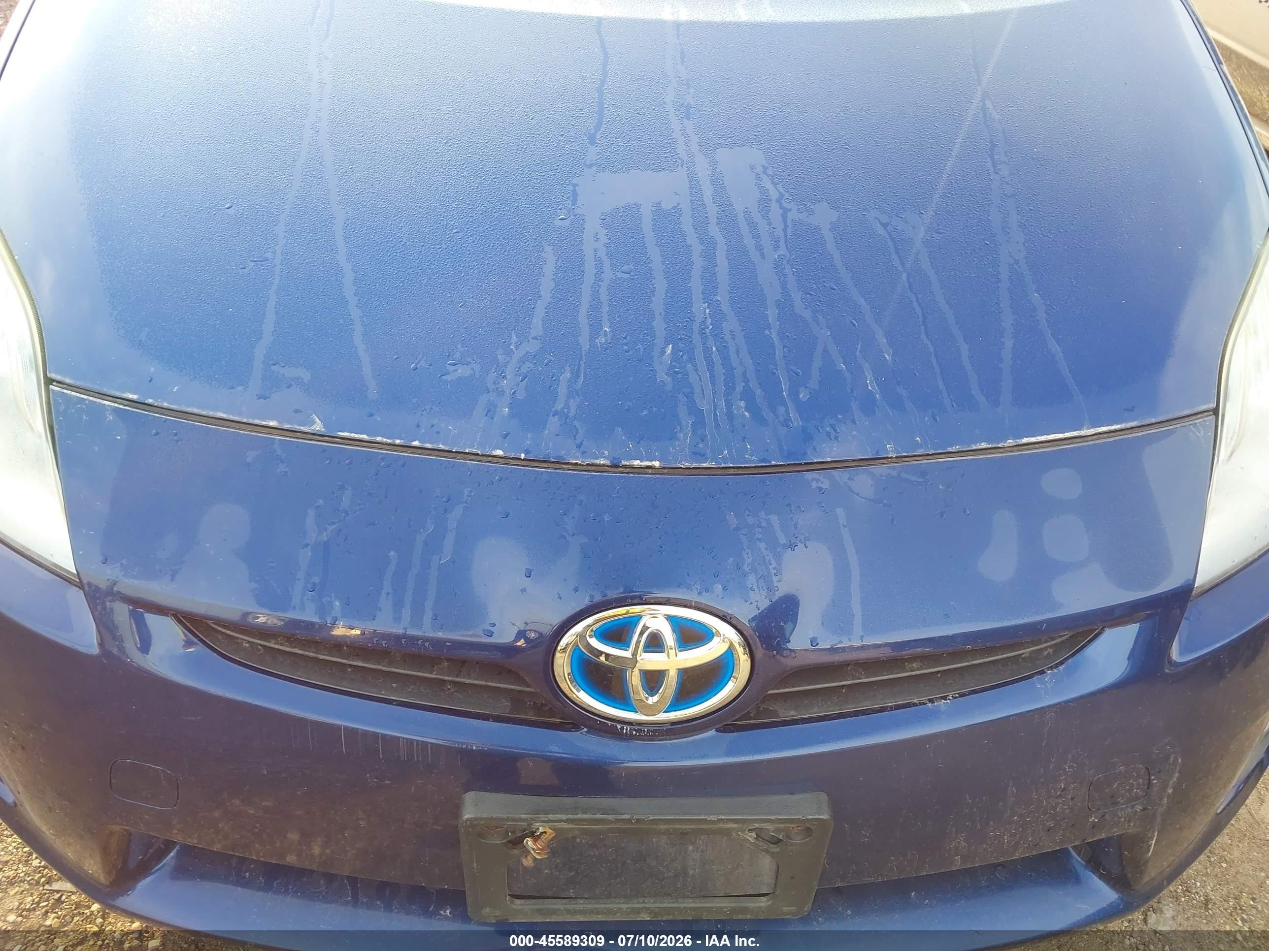 2010 Toyota Prius Iii Blue vin: JTDKN3DUXA0190884