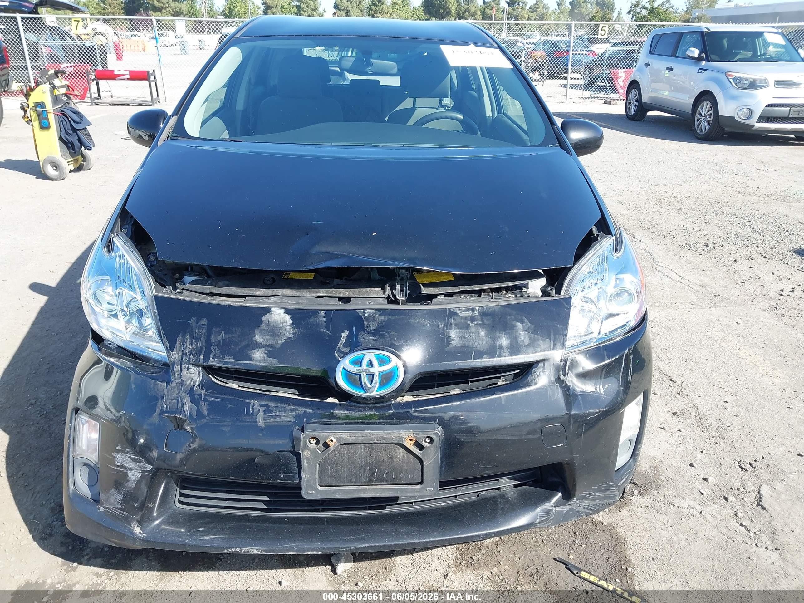2010 Toyota Prius Ii Black vin: JTDKN3DUXA0210048