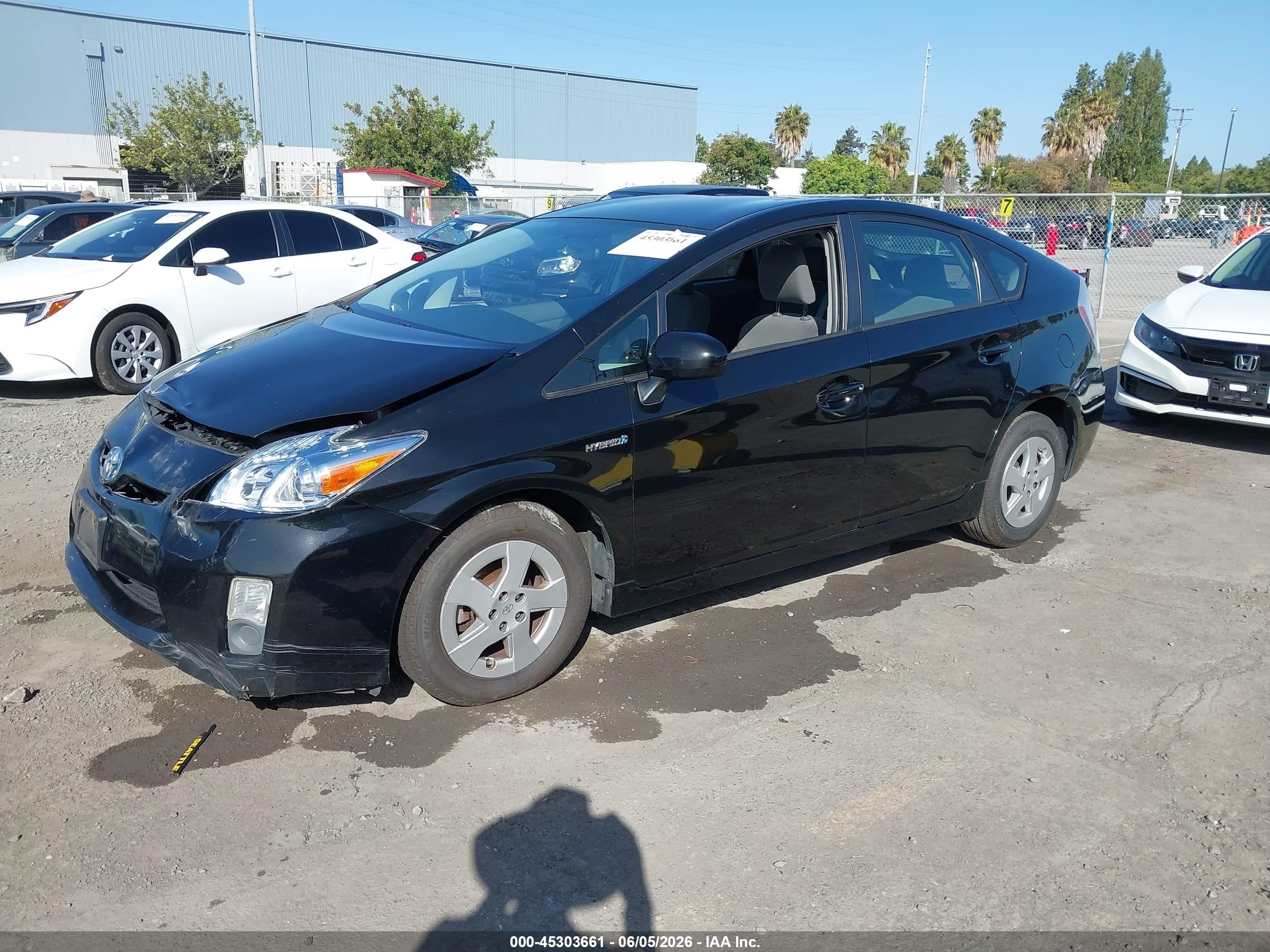 2010 Toyota Prius Ii Black vin: JTDKN3DUXA0210048