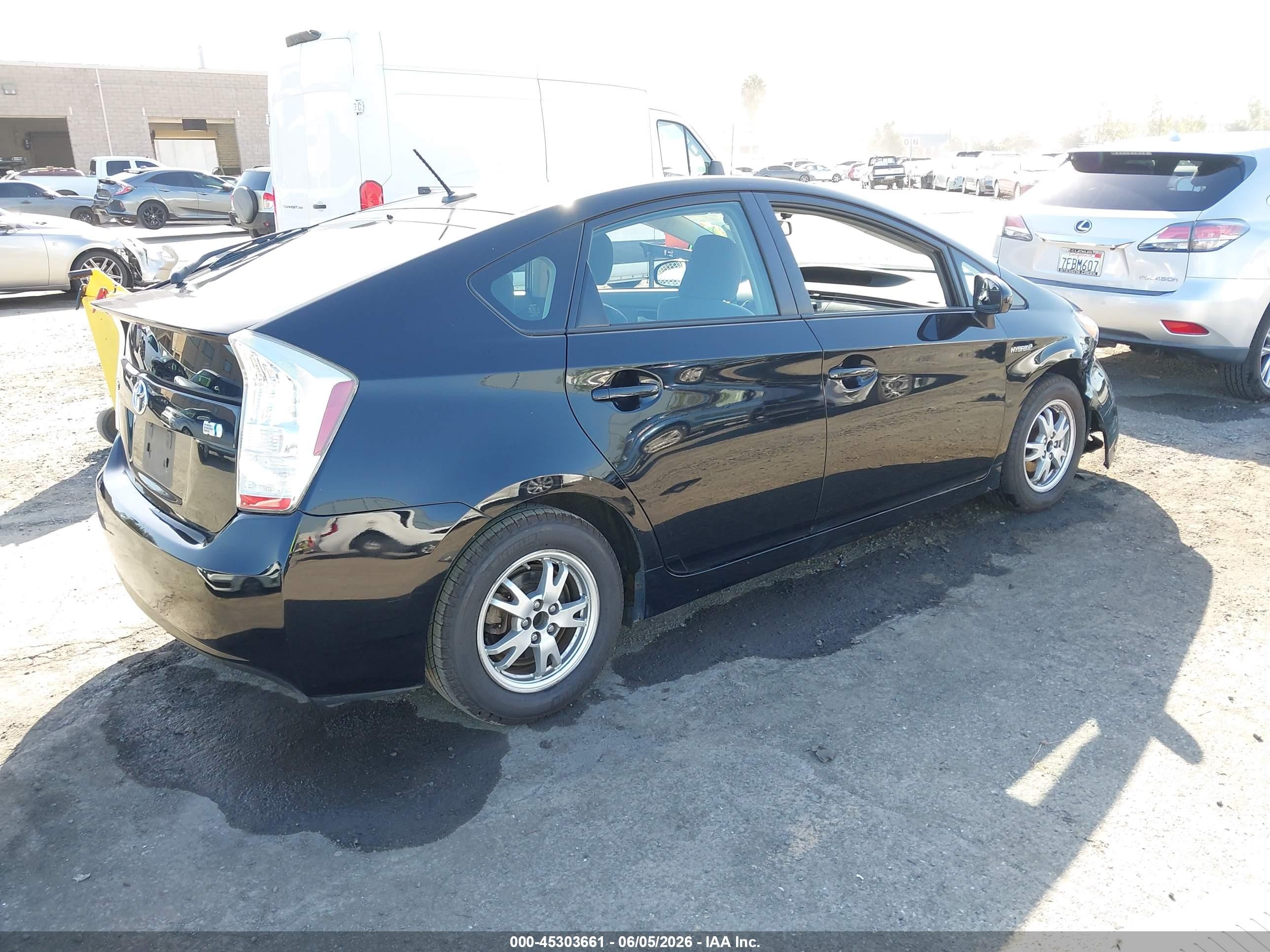 2010 Toyota Prius Ii Black vin: JTDKN3DUXA0210048