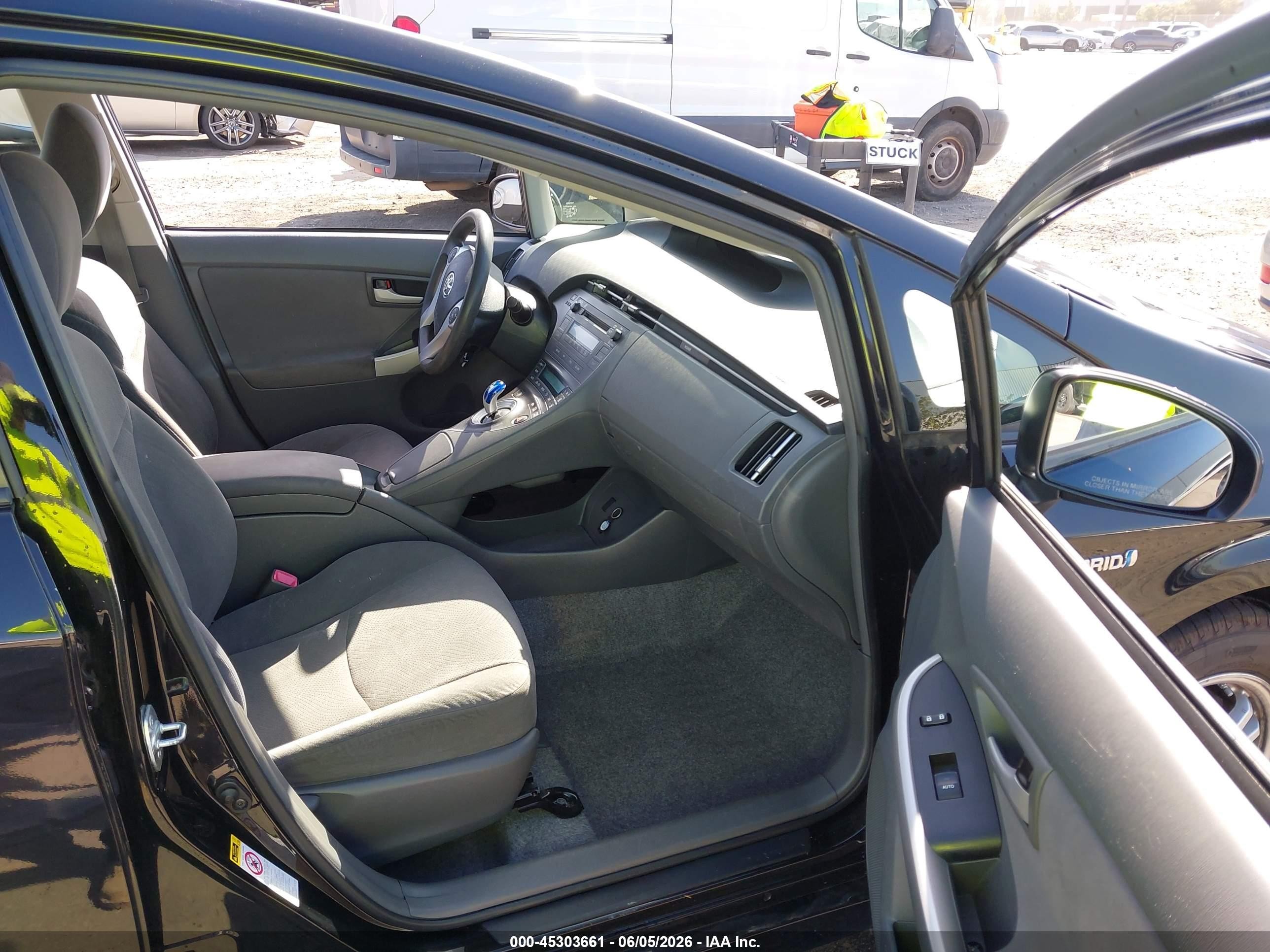 2010 Toyota Prius Ii Black vin: JTDKN3DUXA0210048