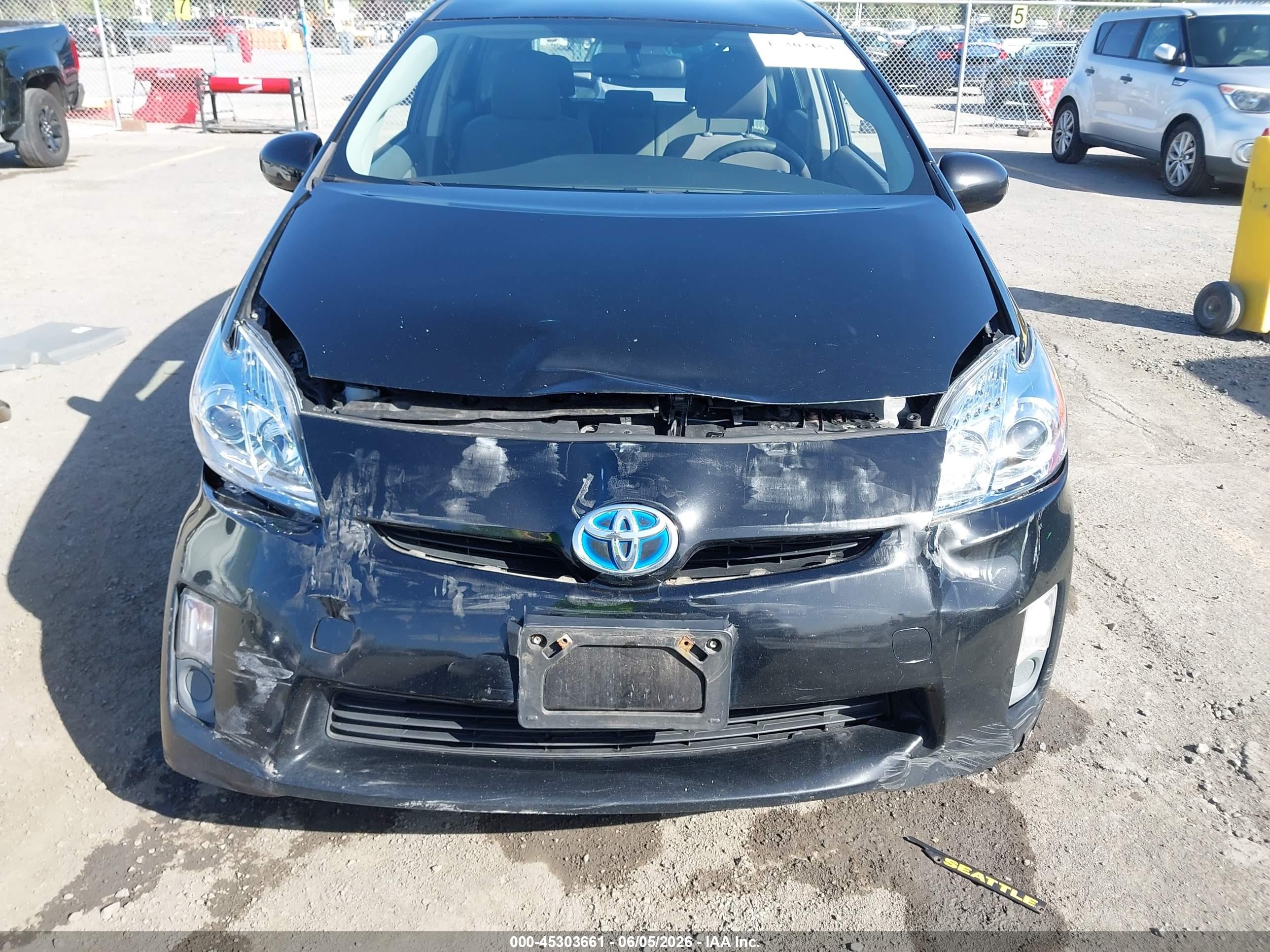 2010 Toyota Prius Ii Black vin: JTDKN3DUXA0210048