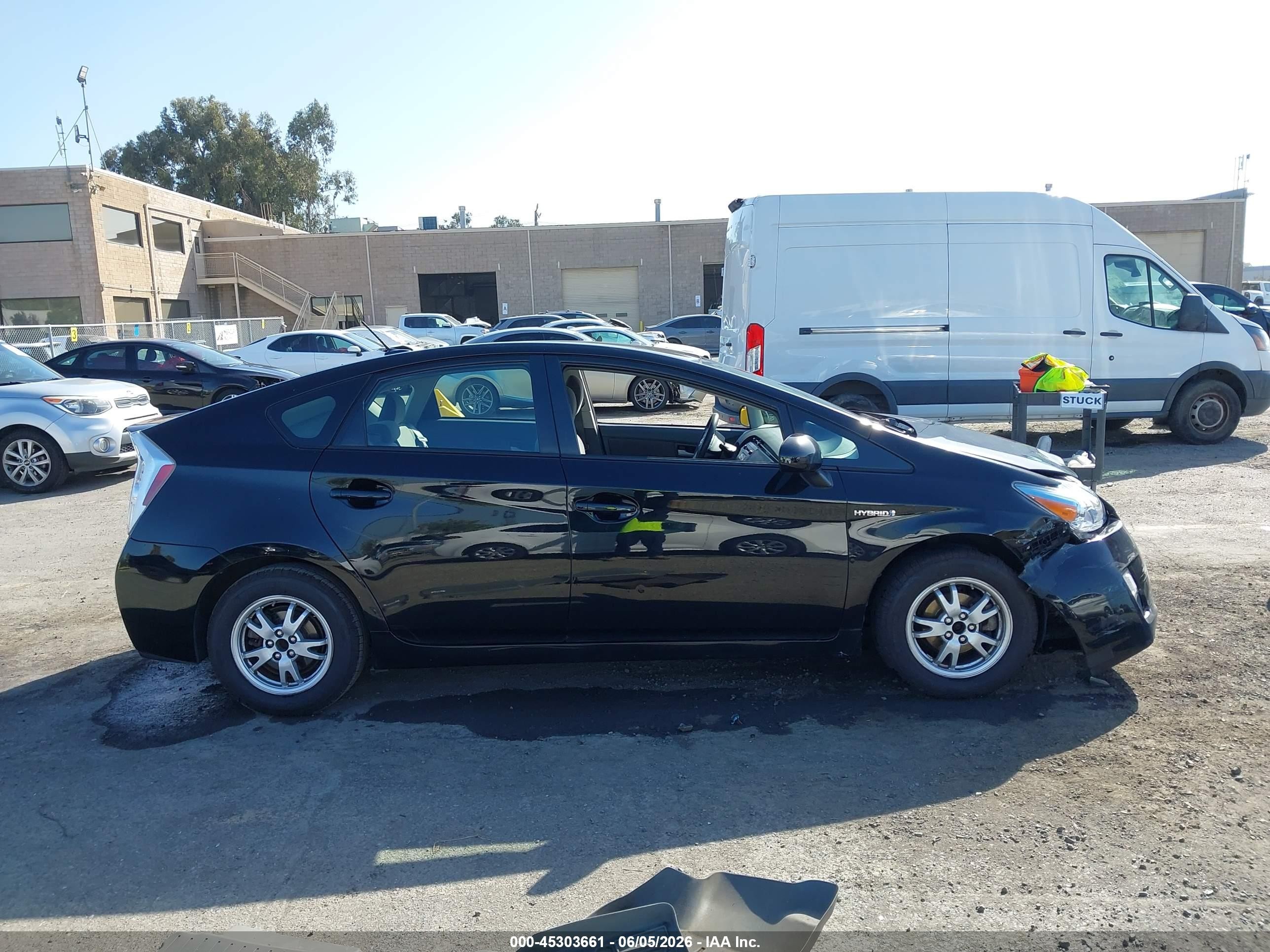 2010 Toyota Prius Ii Black vin: JTDKN3DUXA0210048