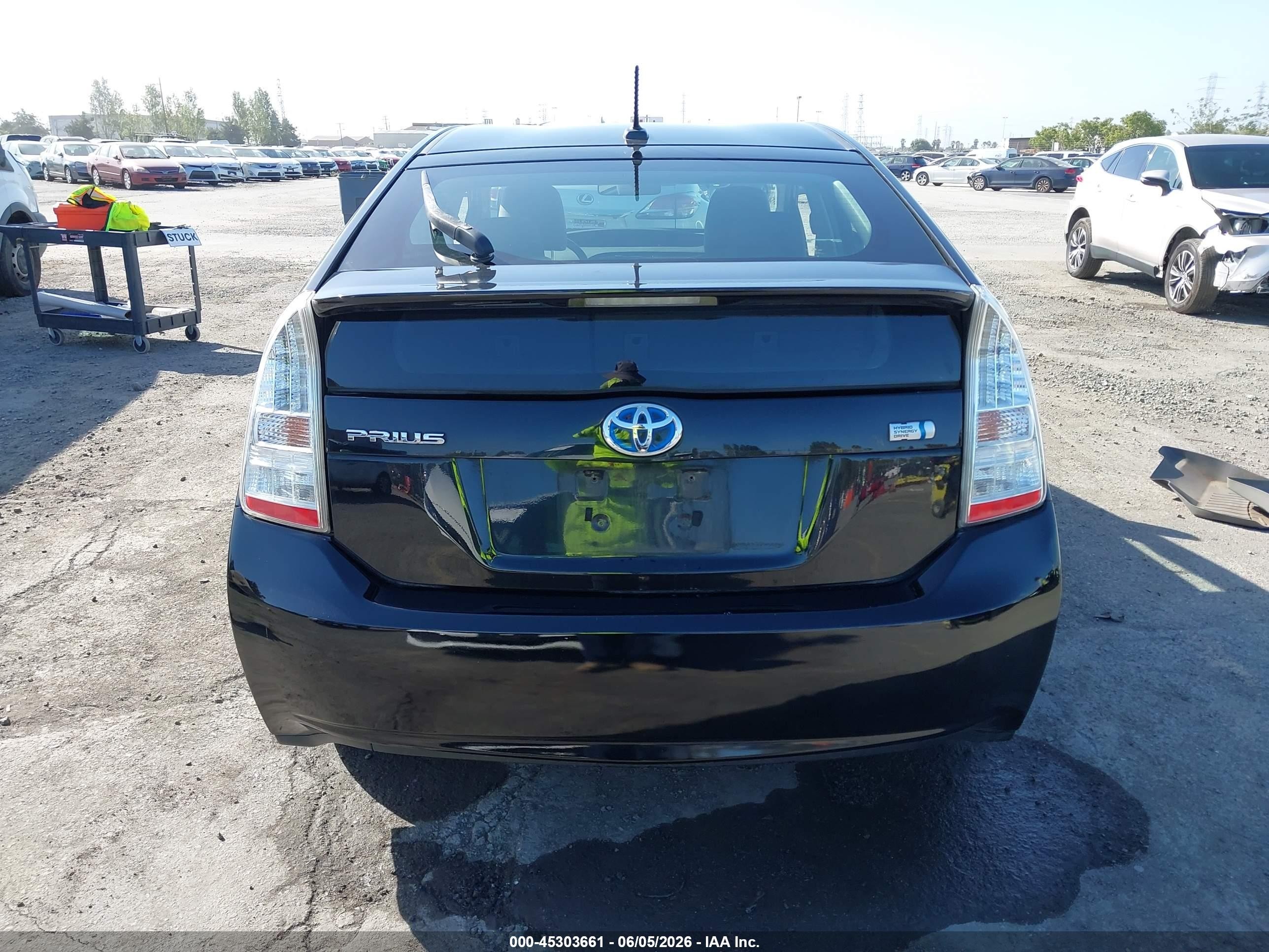 2010 Toyota Prius Ii Black vin: JTDKN3DUXA0210048