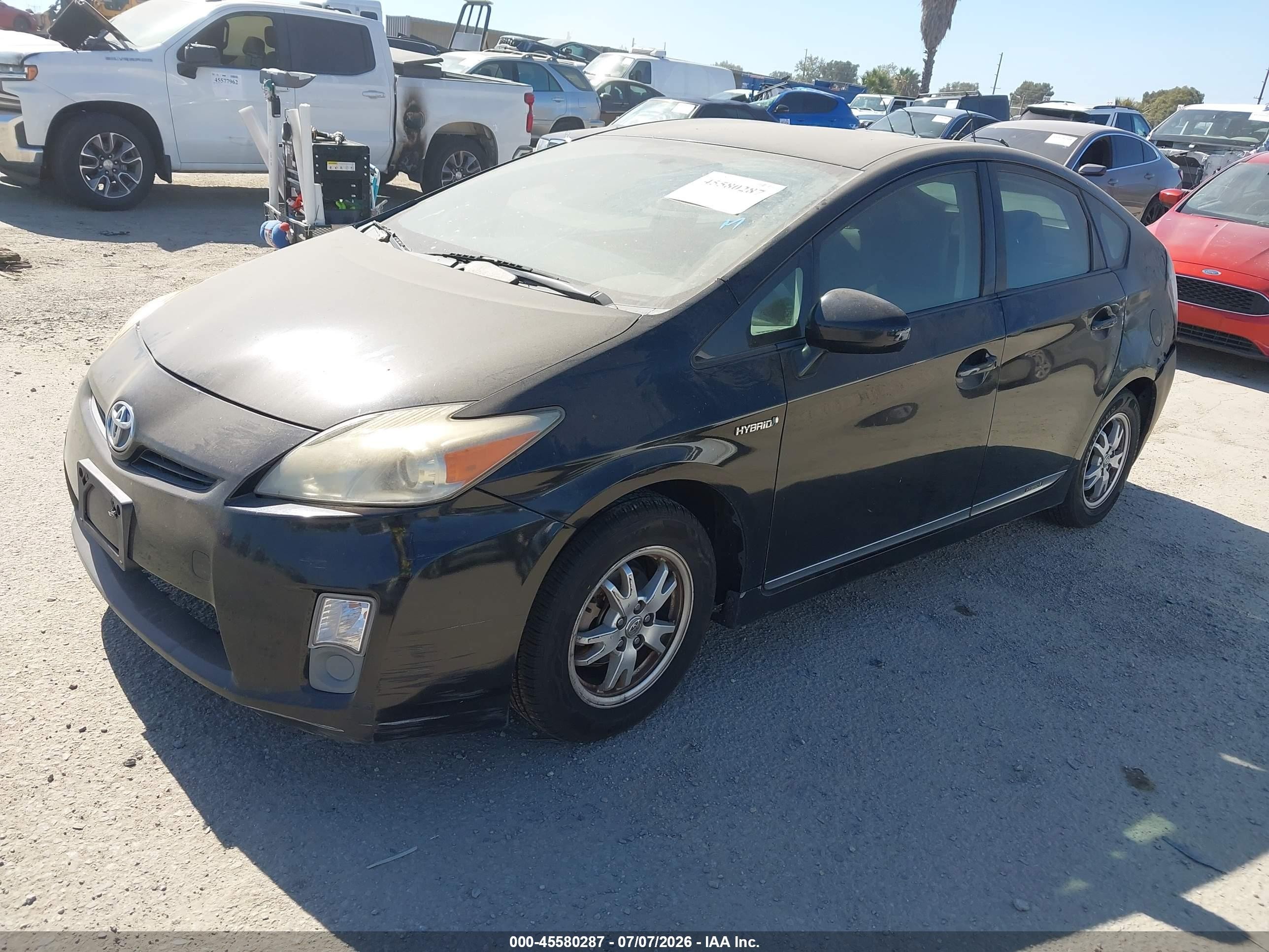 2010 Toyota Prius Ii Black vin: JTDKN3DUXA0229781