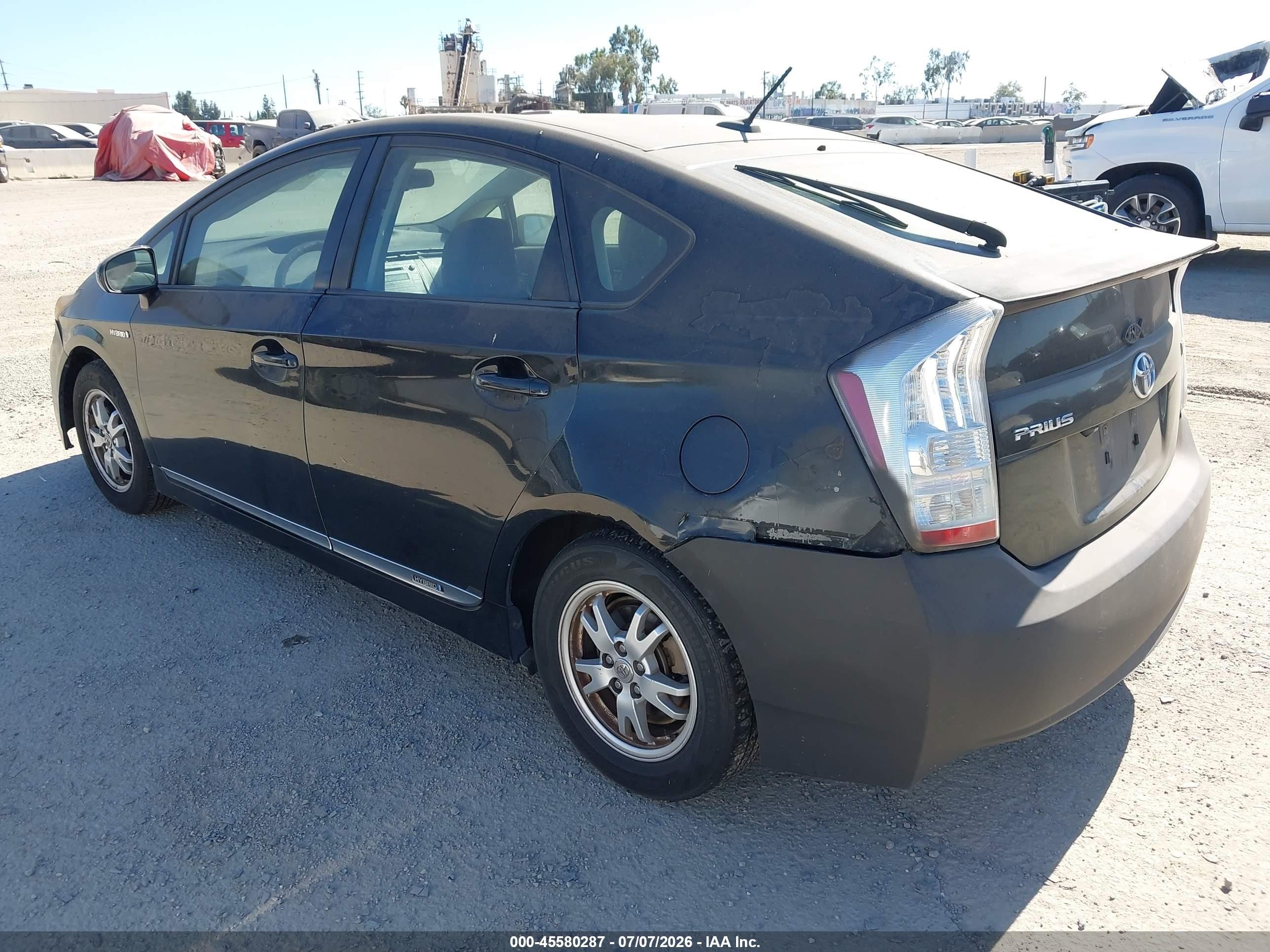 2010 Toyota Prius Ii Black vin: JTDKN3DUXA0229781