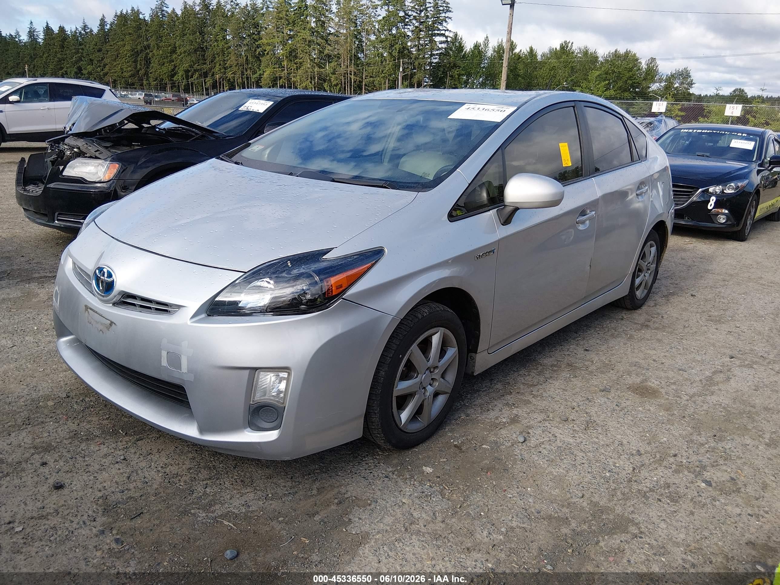 2010 Toyota Prius Ii Серебряный vin: JTDKN3DUXA0236195