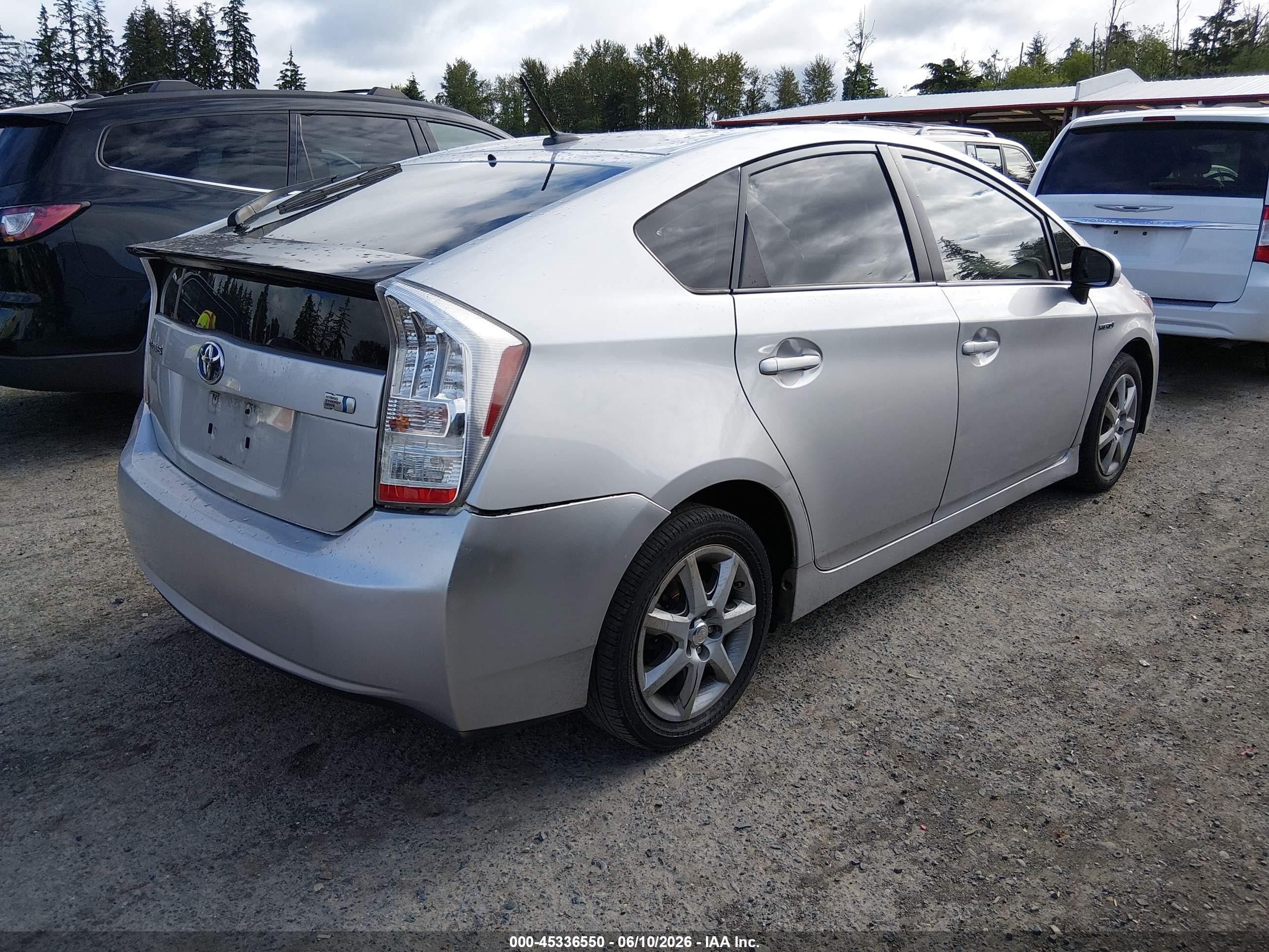 2010 Toyota Prius Ii Серебряный vin: JTDKN3DUXA0236195