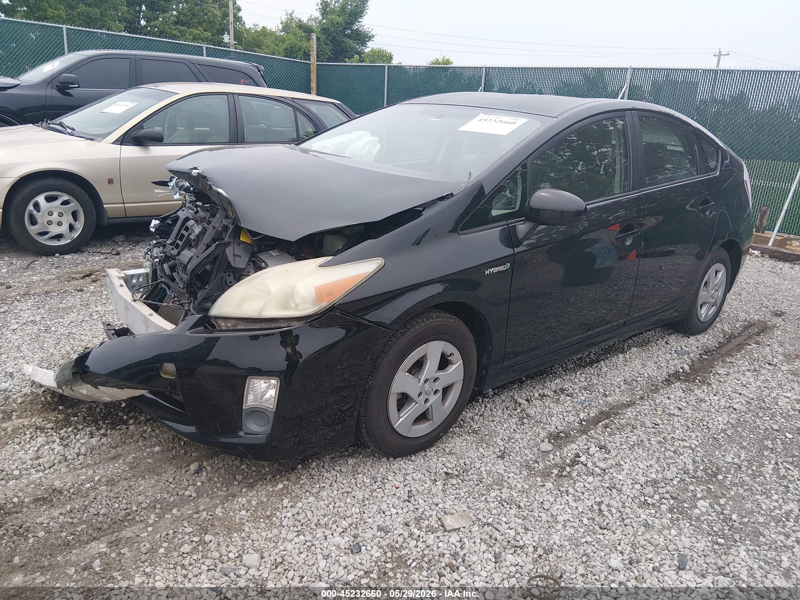 2010 Toyota Prius Ii Black vin: JTDKN3DUXA1027985