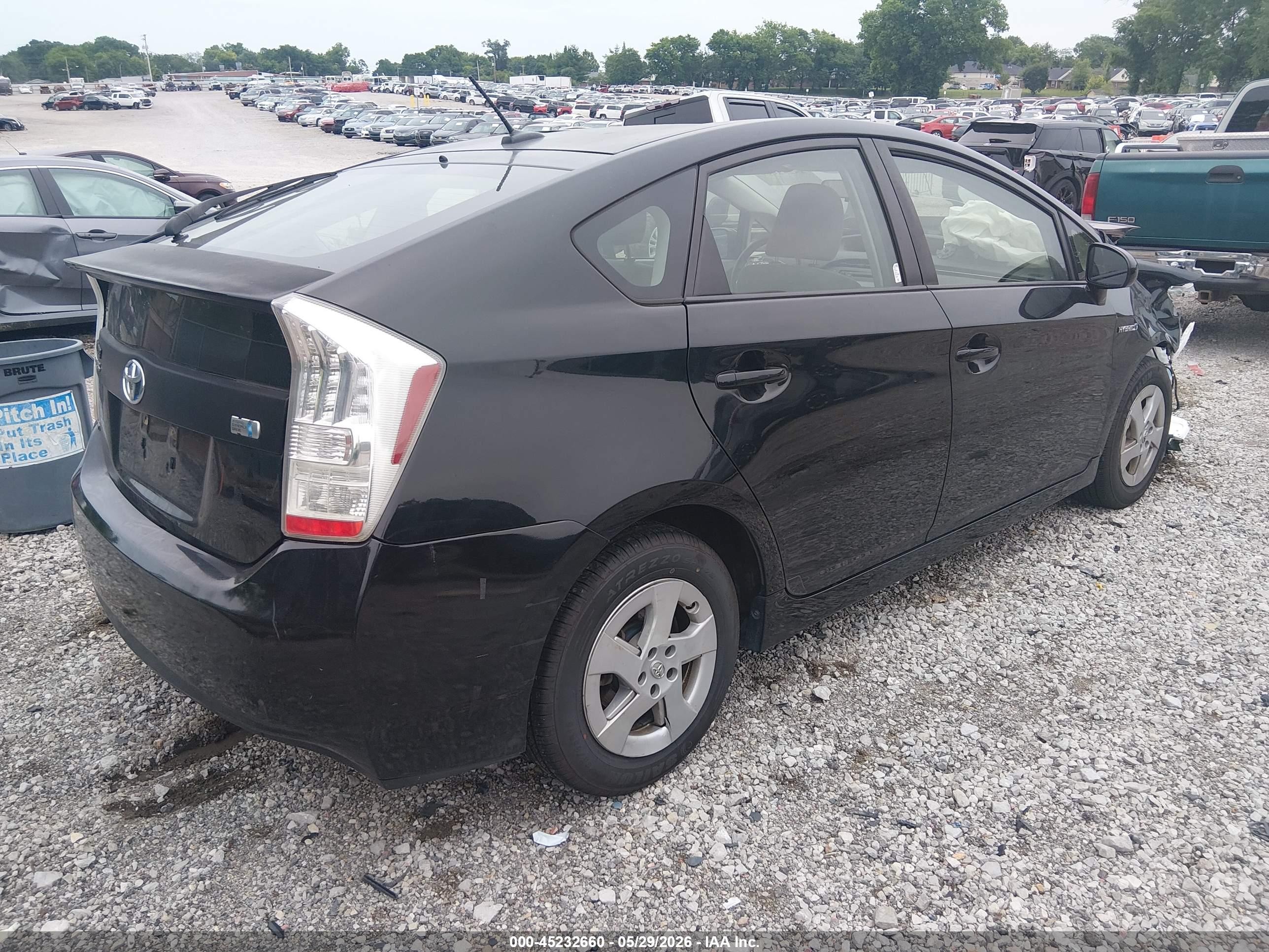 2010 Toyota Prius Ii Black vin: JTDKN3DUXA1027985