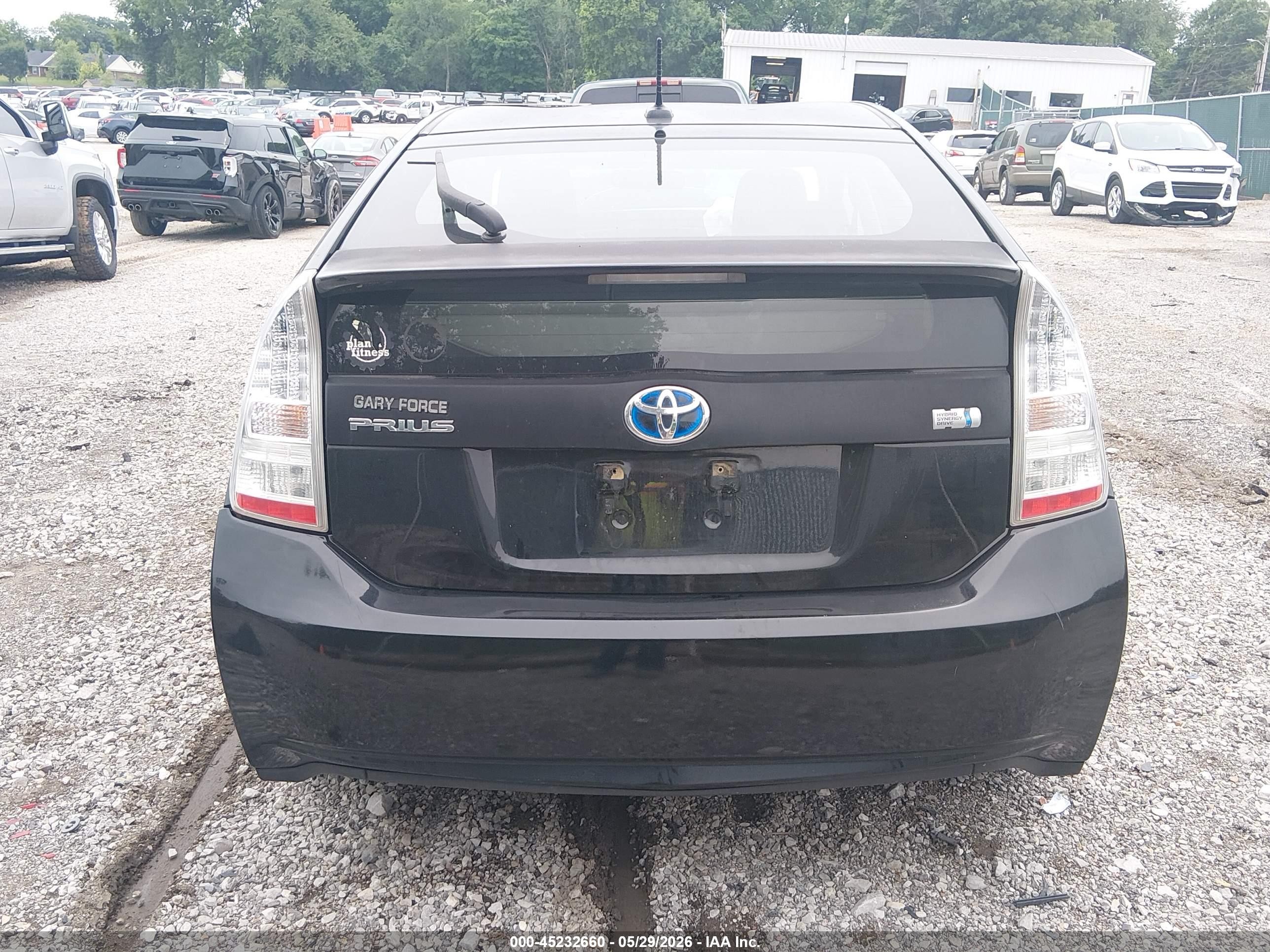2010 Toyota Prius Ii Black vin: JTDKN3DUXA1027985